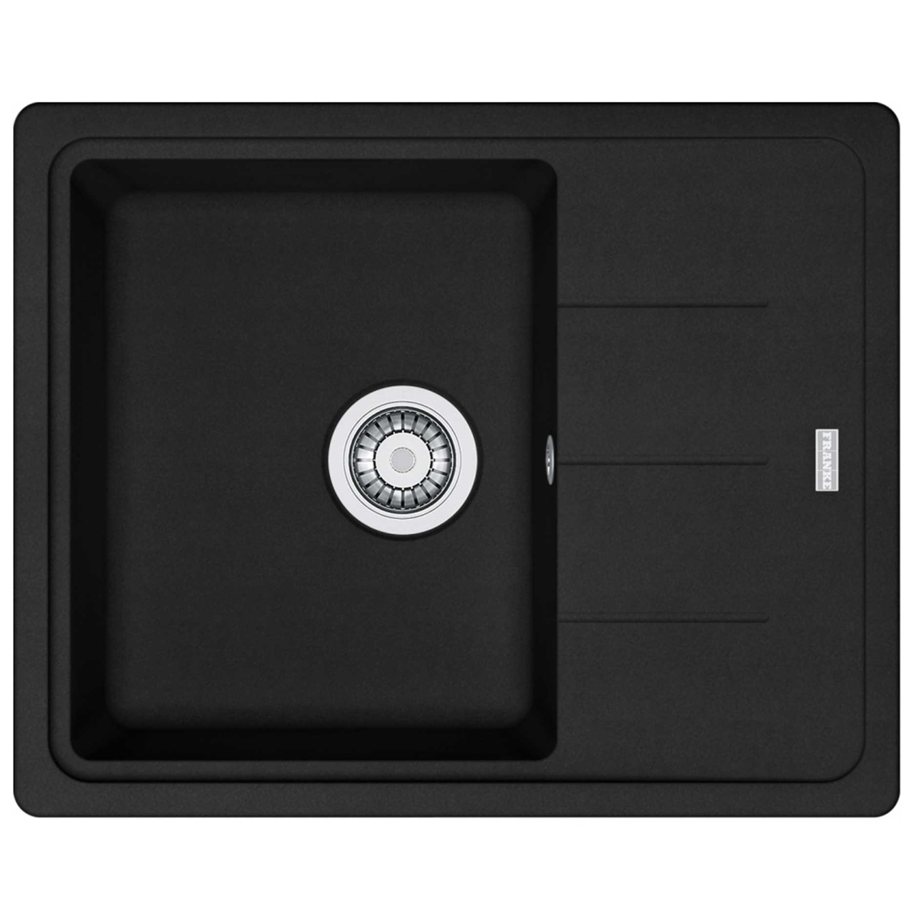FRANKE Einbauspüle Basis BFG 611-62 - black matt - Fragranite - 62x50 cm