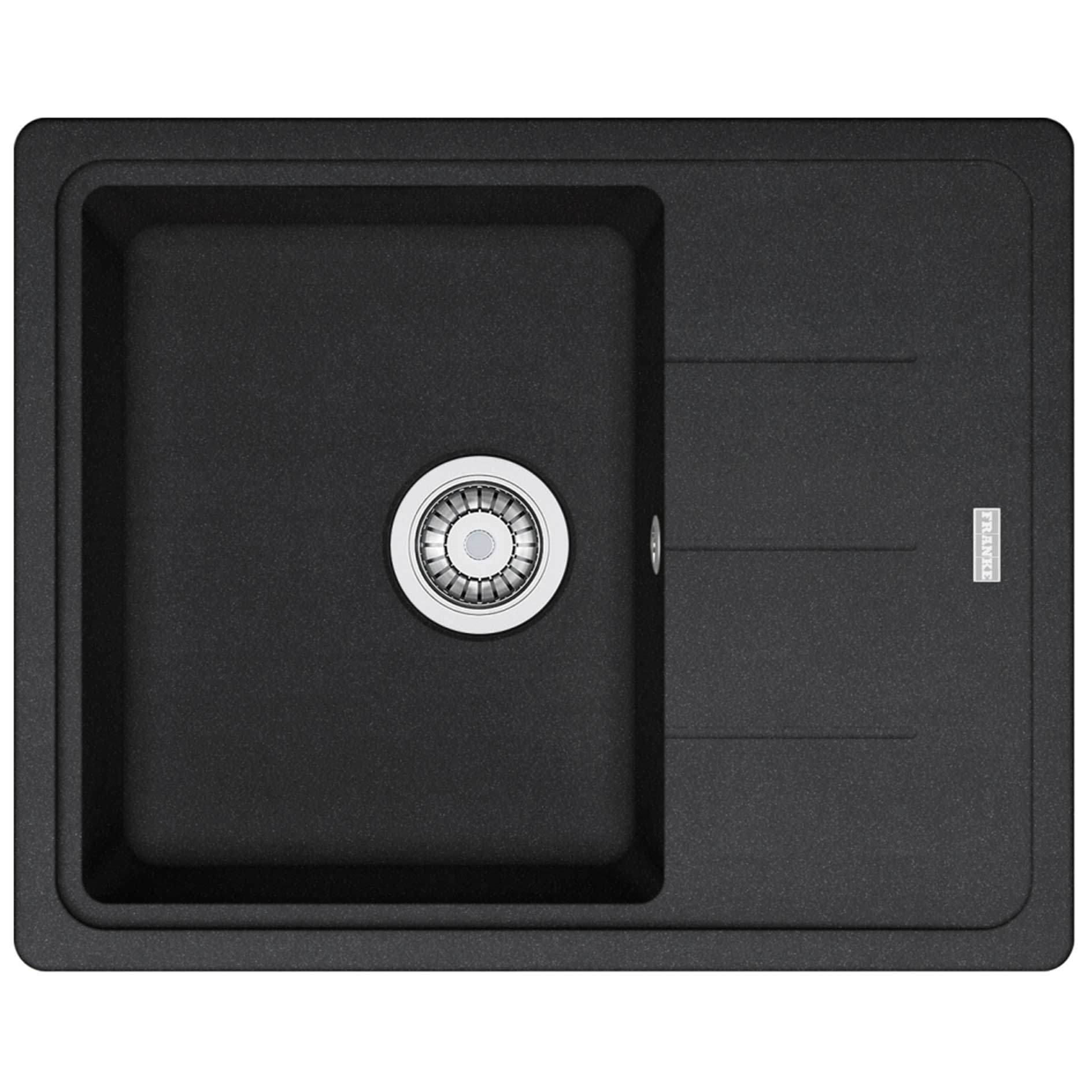 FRANKE Einbauspüle Basis BFG 611-62 - Onyx - Fragranite - 62x50 cm