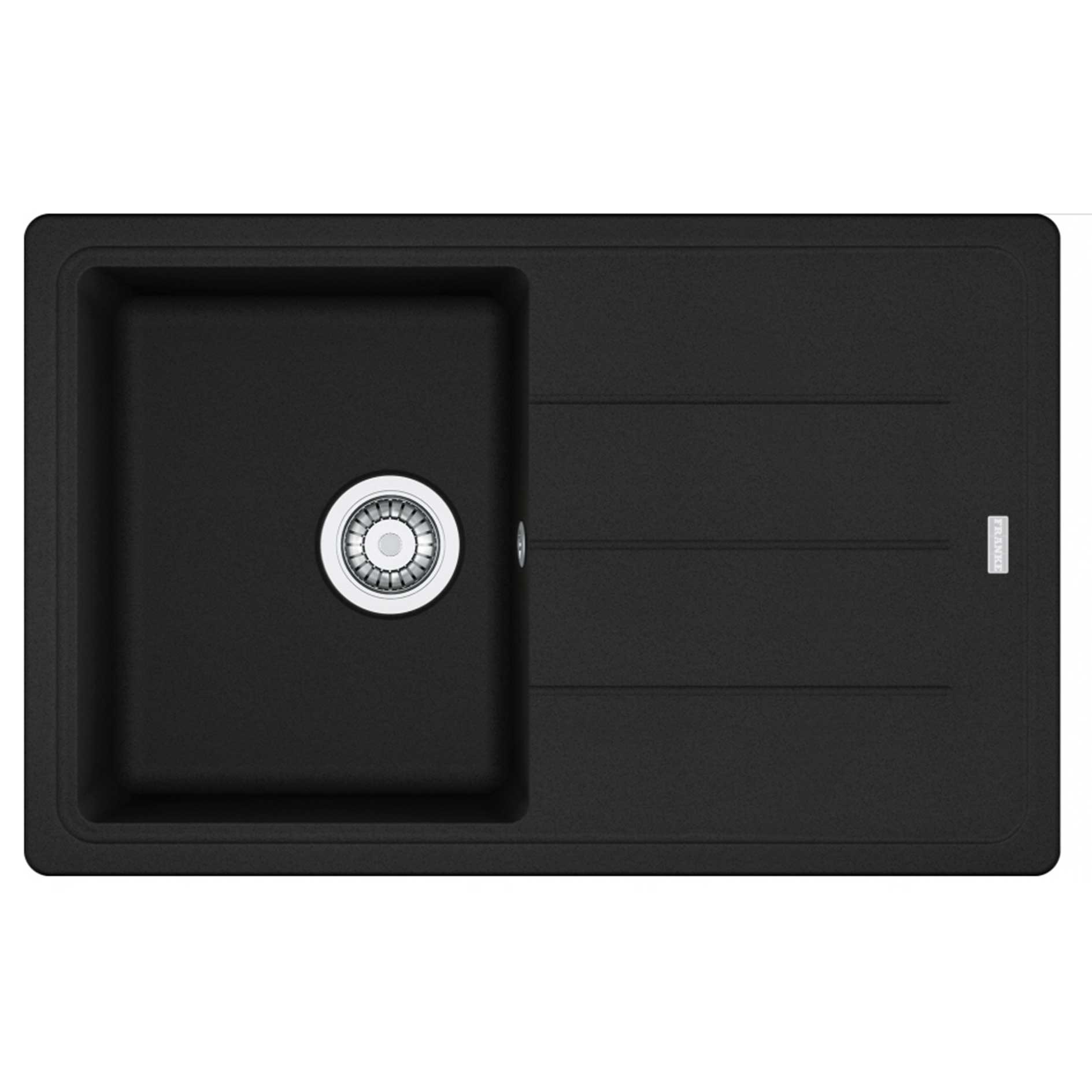 FRANKE Einbauspüle Basis BFG 611-78 - black matt - Fragranite - 78x50 cm