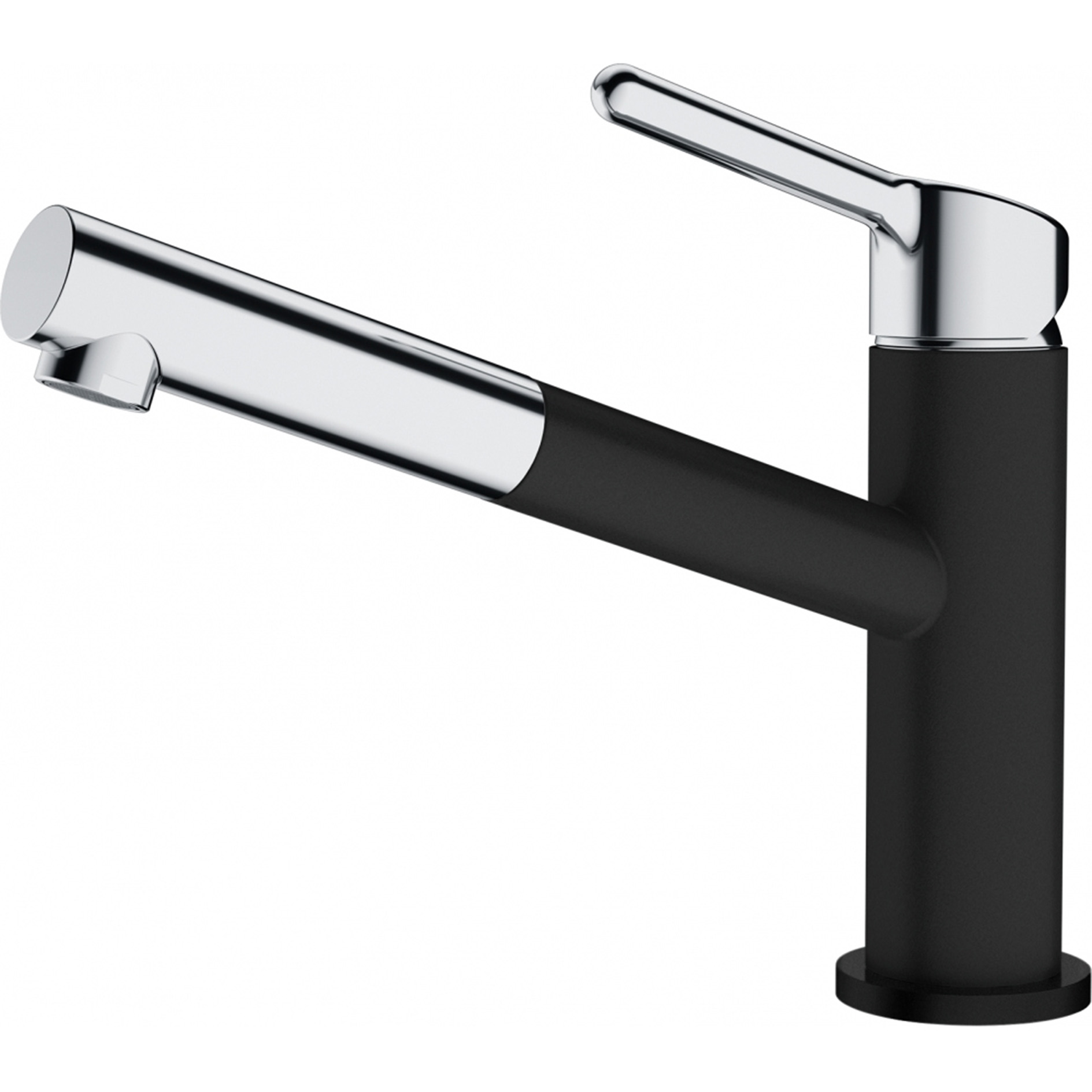 FRANKE Küchenarmatur ORBIT - black matt - chromfarben - Hochdruck