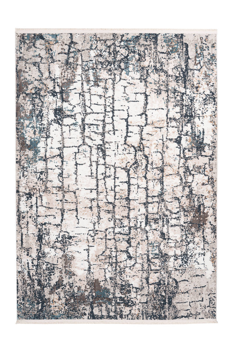 Fransenteppich AKROPOLIS 125 - grau-blau - 160x230 cm