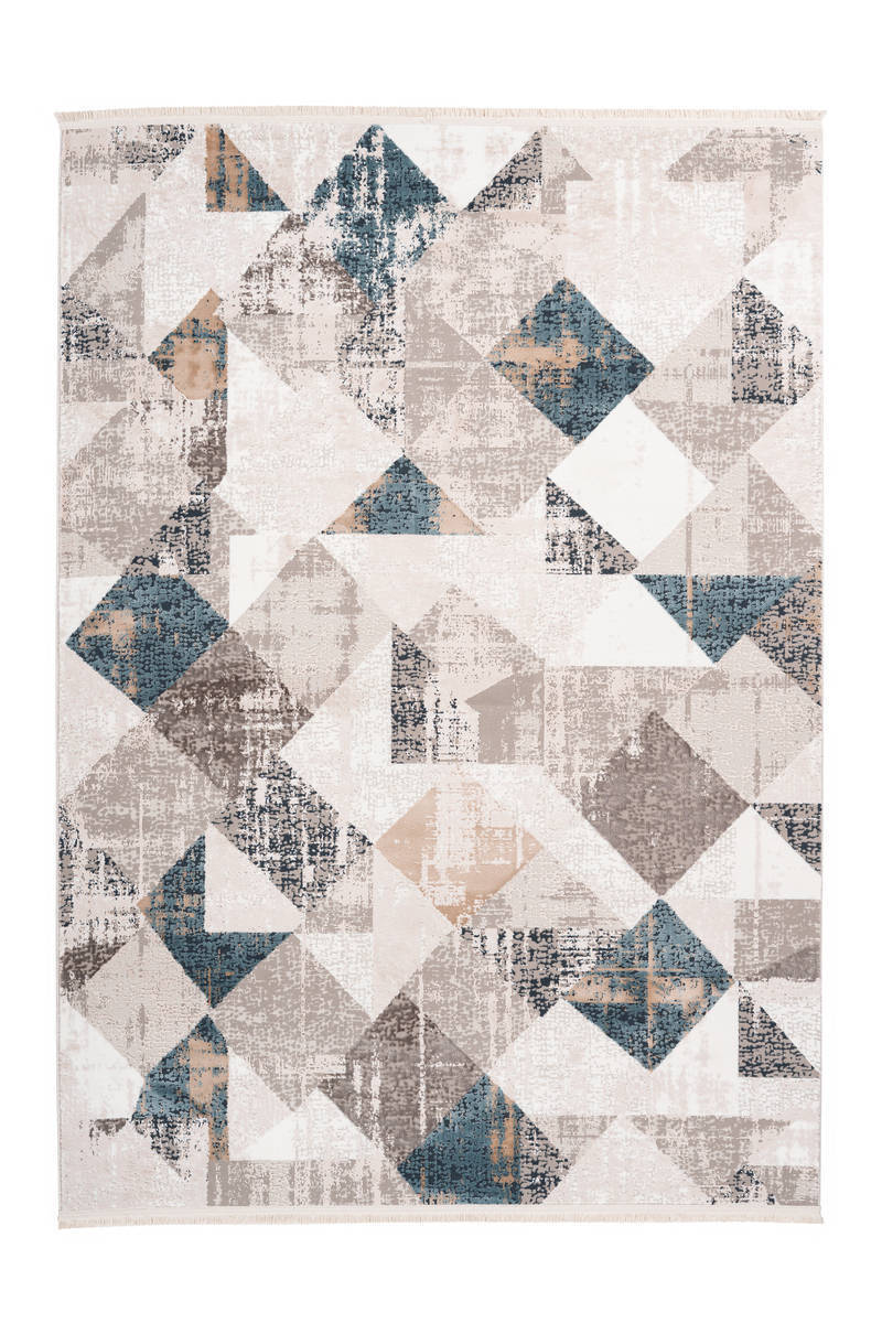 Fransenteppich AKROPOLIS 225 - grau-blau - 120x180 cm