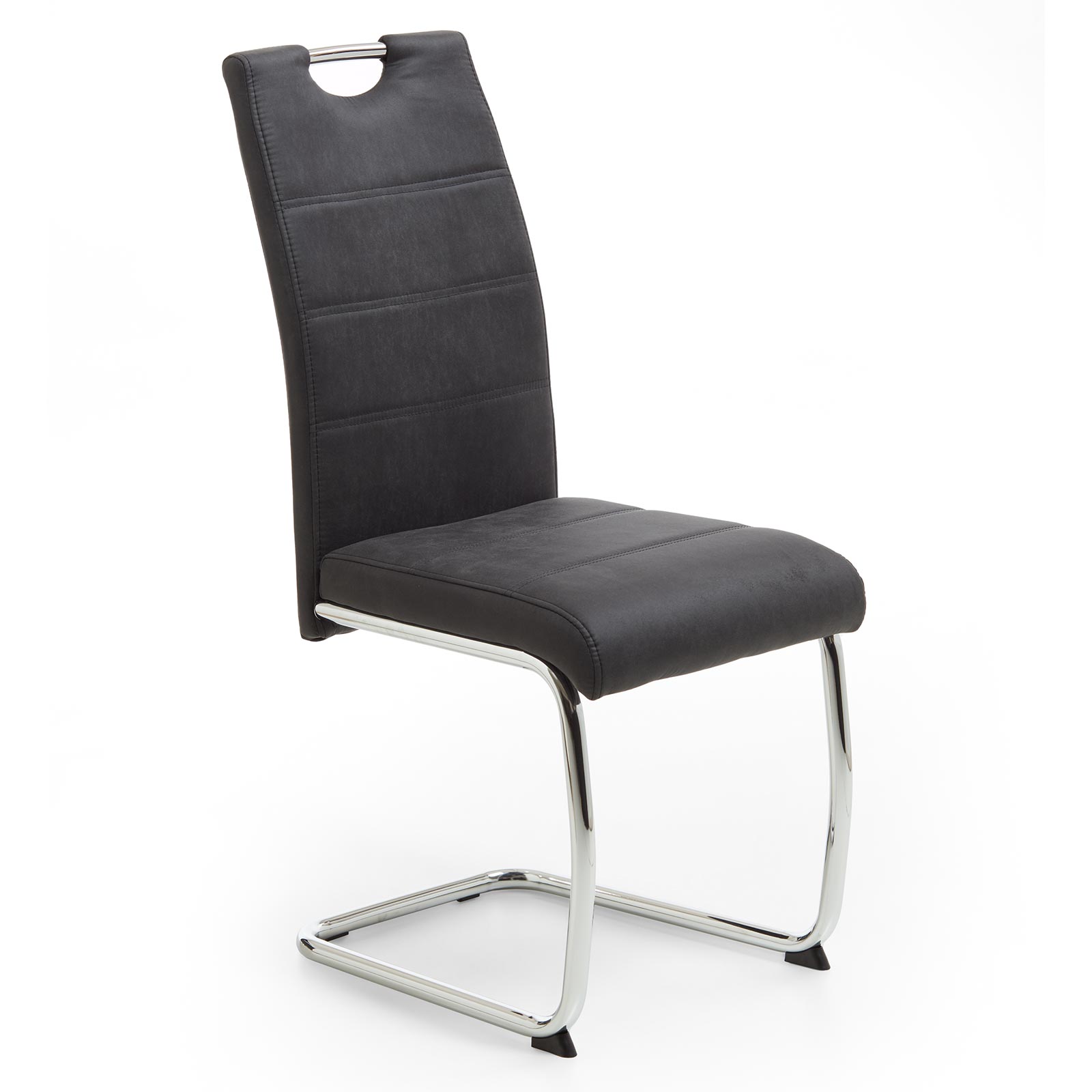 Freischwinger - schwarz Vintage - Microfaser