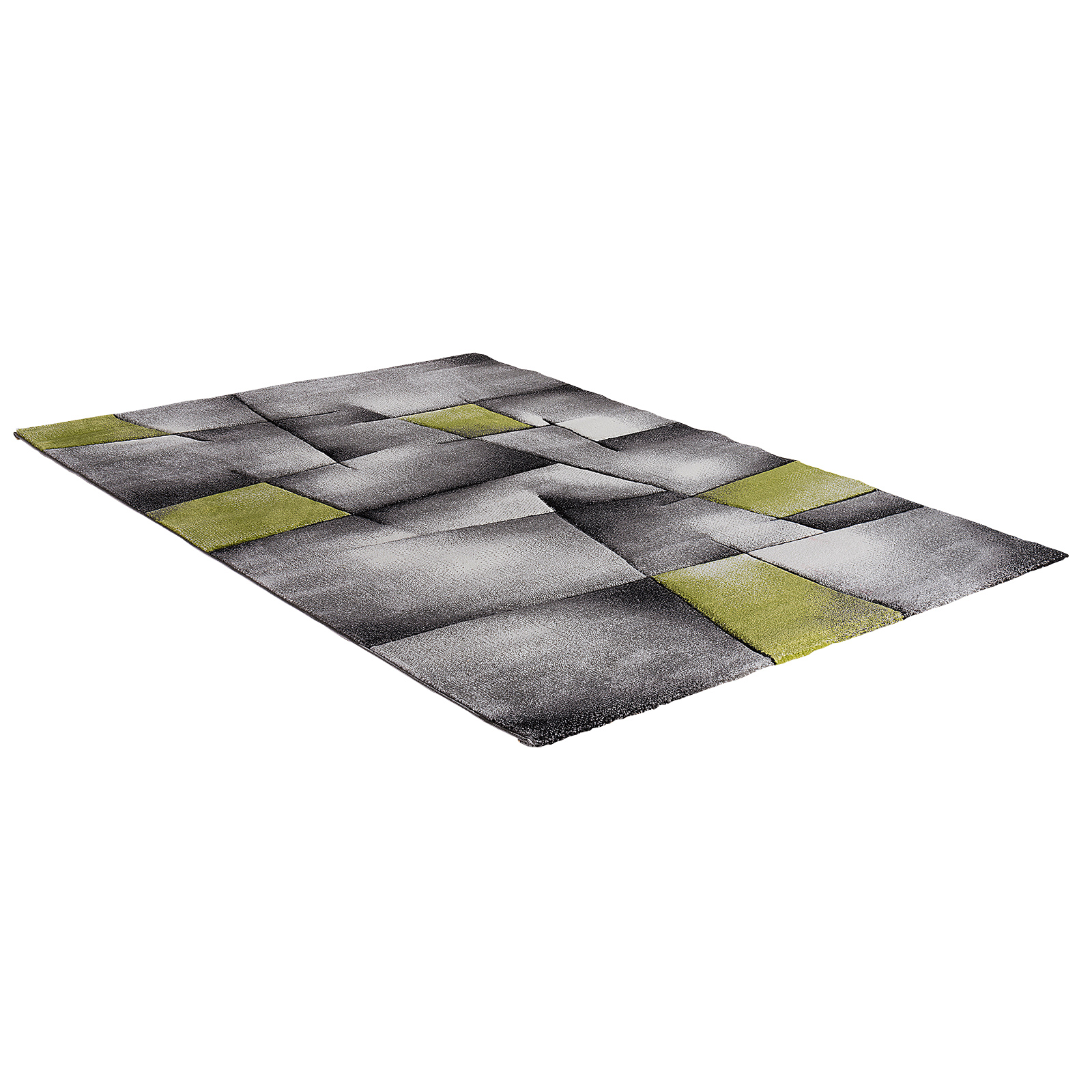 Frisee-Teppich - grau-grün - 120x170 cm
