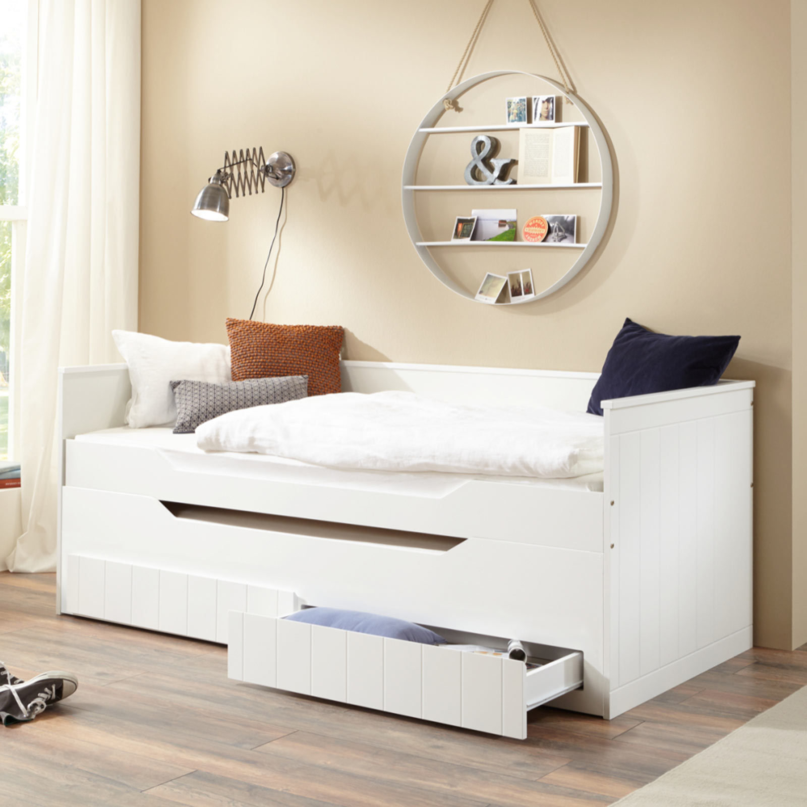 Funktionsbett RONNY - weiß - 2x 90x200 cm