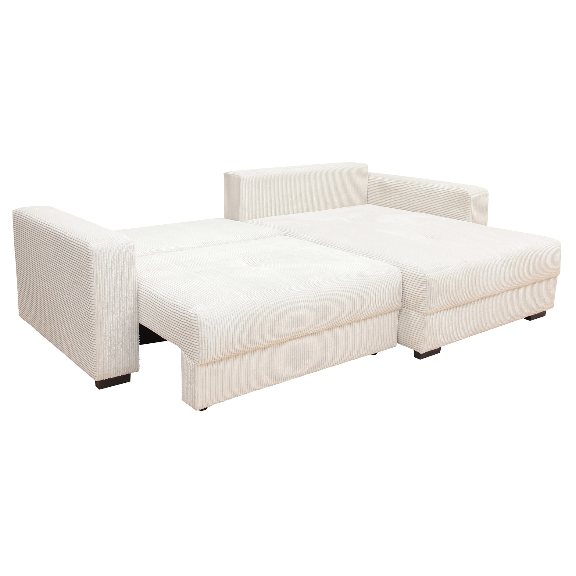 Funktionsecke - creme - Boxspringfederung - Dauerschläfer mit Staukasten