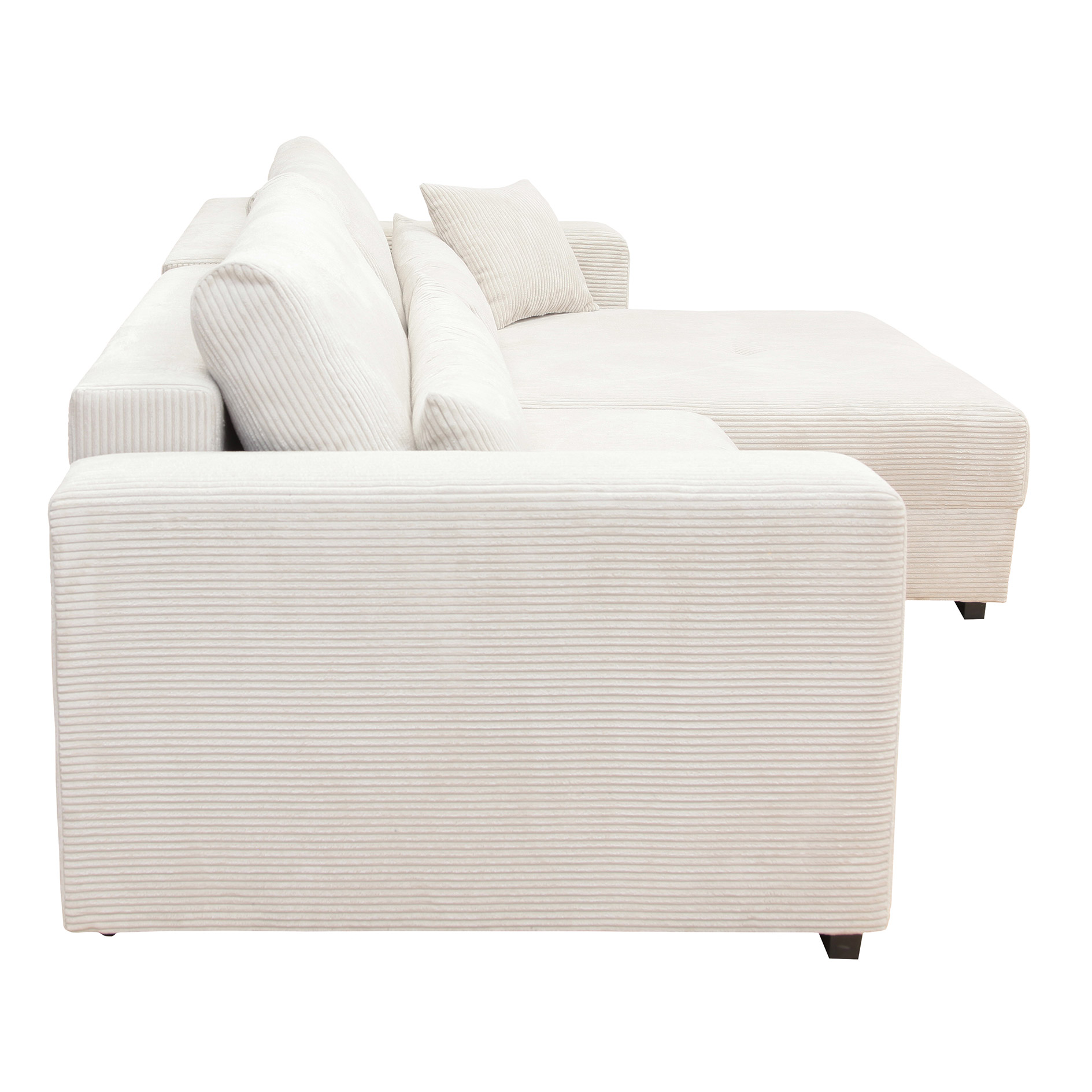 Funktionsecke - creme - Boxspringfederung - Dauerschläfer mit Staukasten