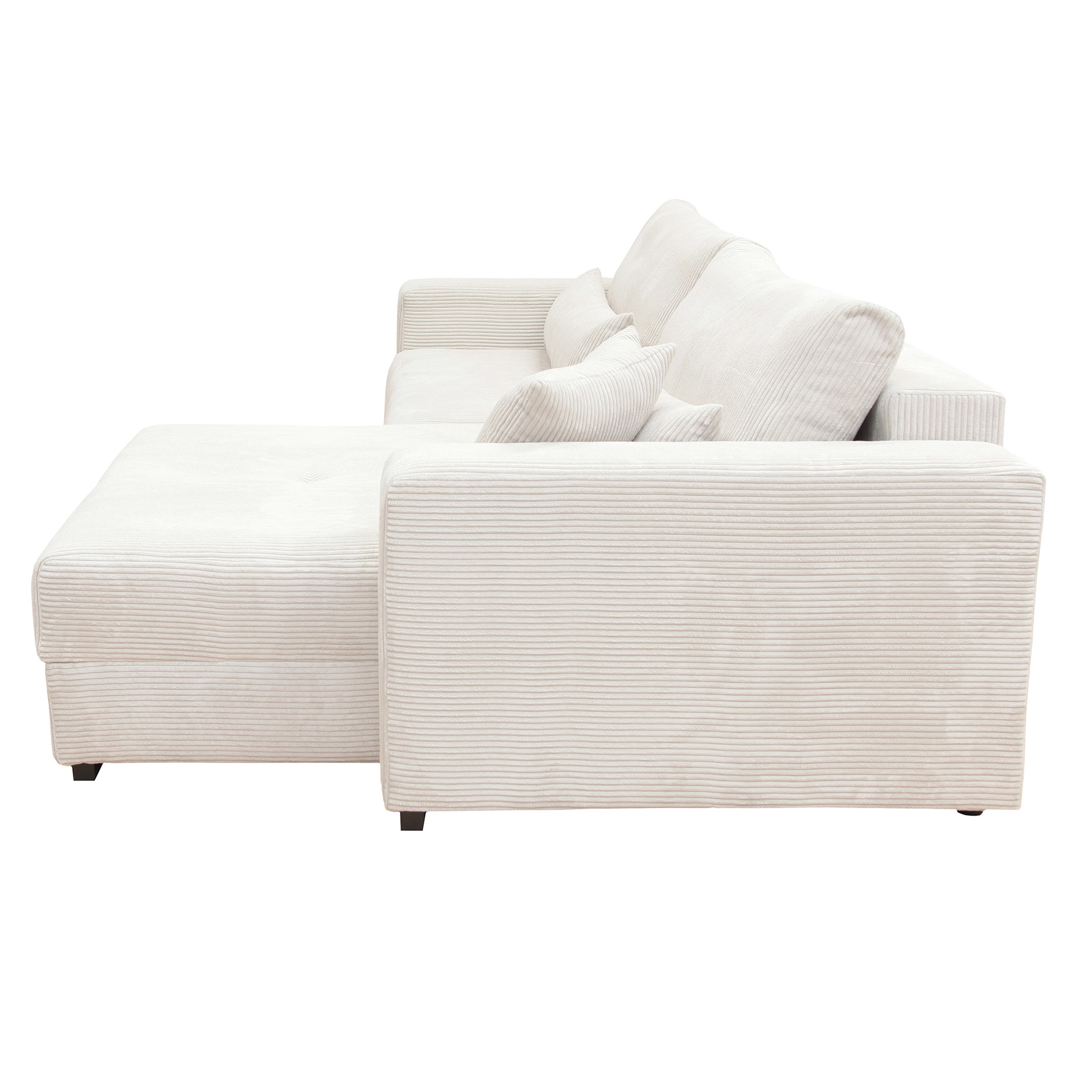 Funktionsecke - creme - Boxspringfederung - Dauerschläfer mit Staukasten
