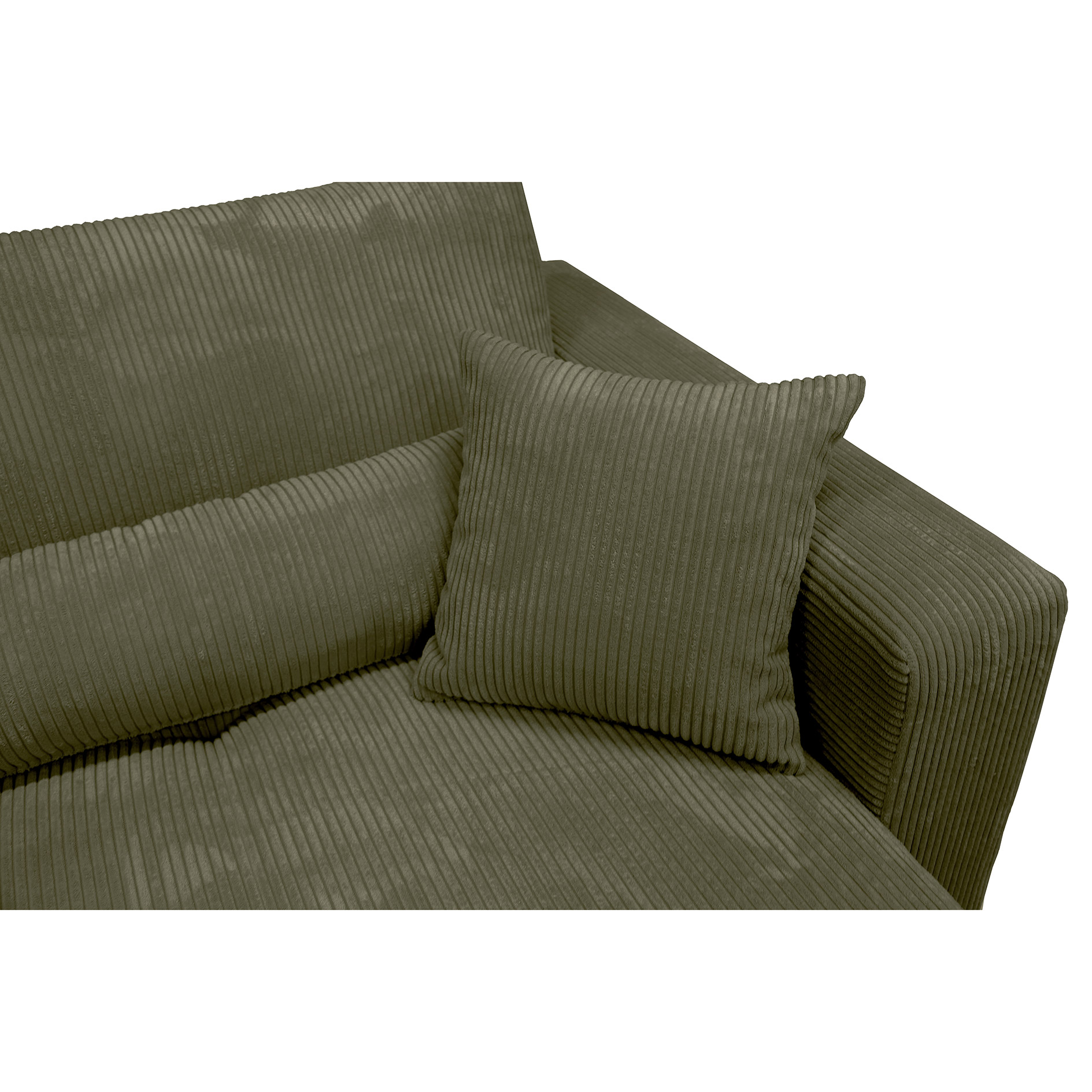 Funktionsecke - olive - Boxspringfederung - Dauerschläfer mit Staukasten
