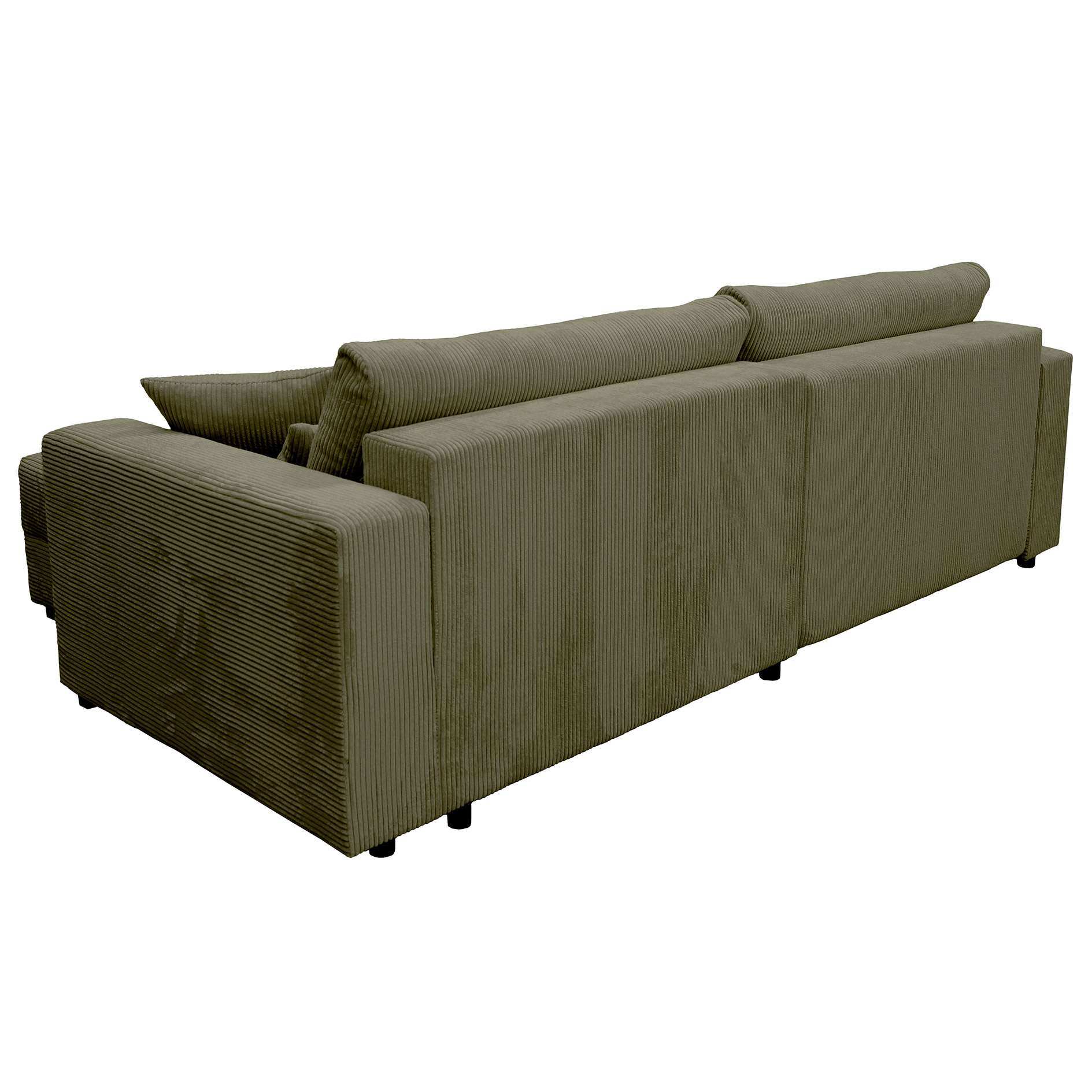 Funktionsecke - olive - Boxspringfederung - Dauerschläfer mit Staukasten