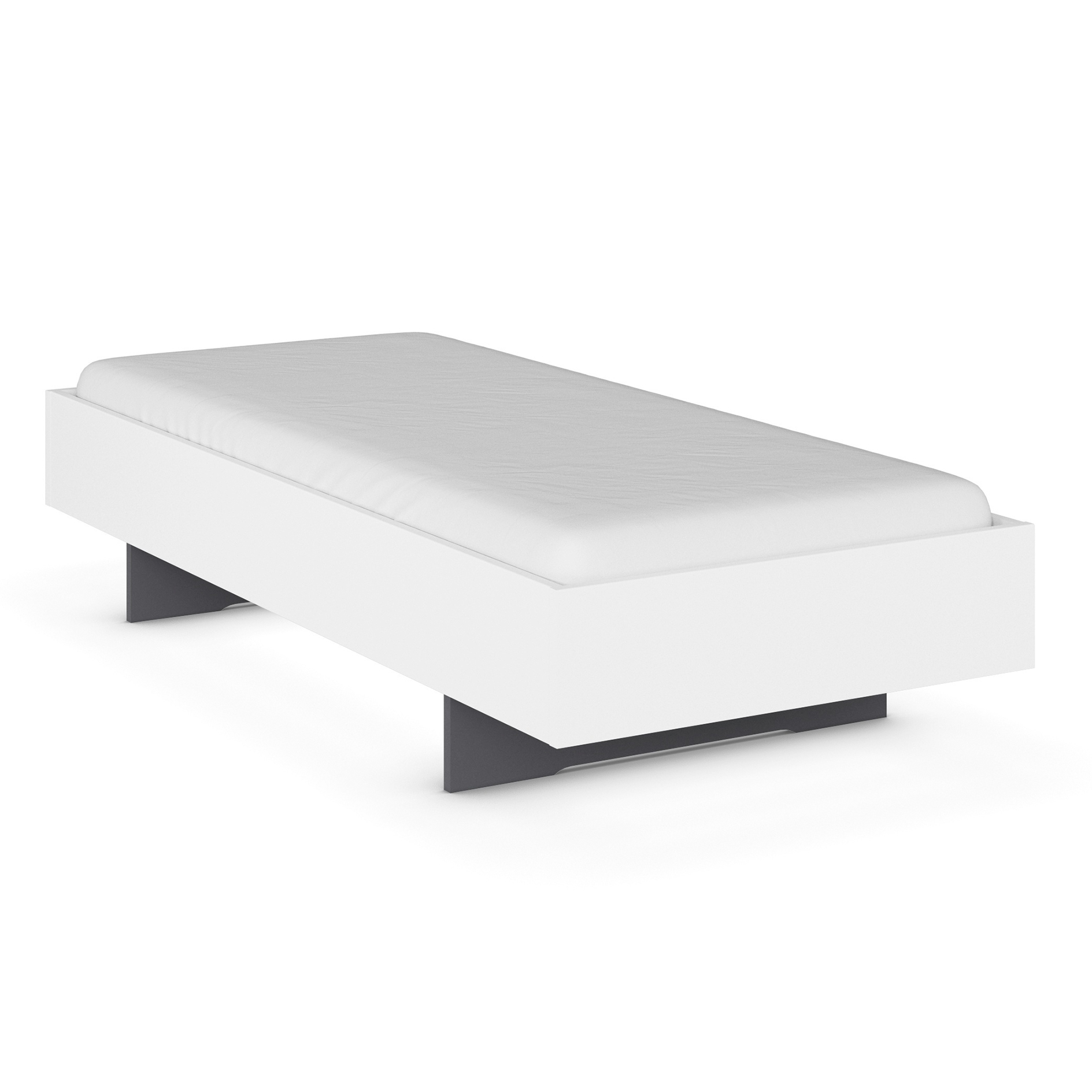 Futonbett - alpinweiß - 90x200 cm