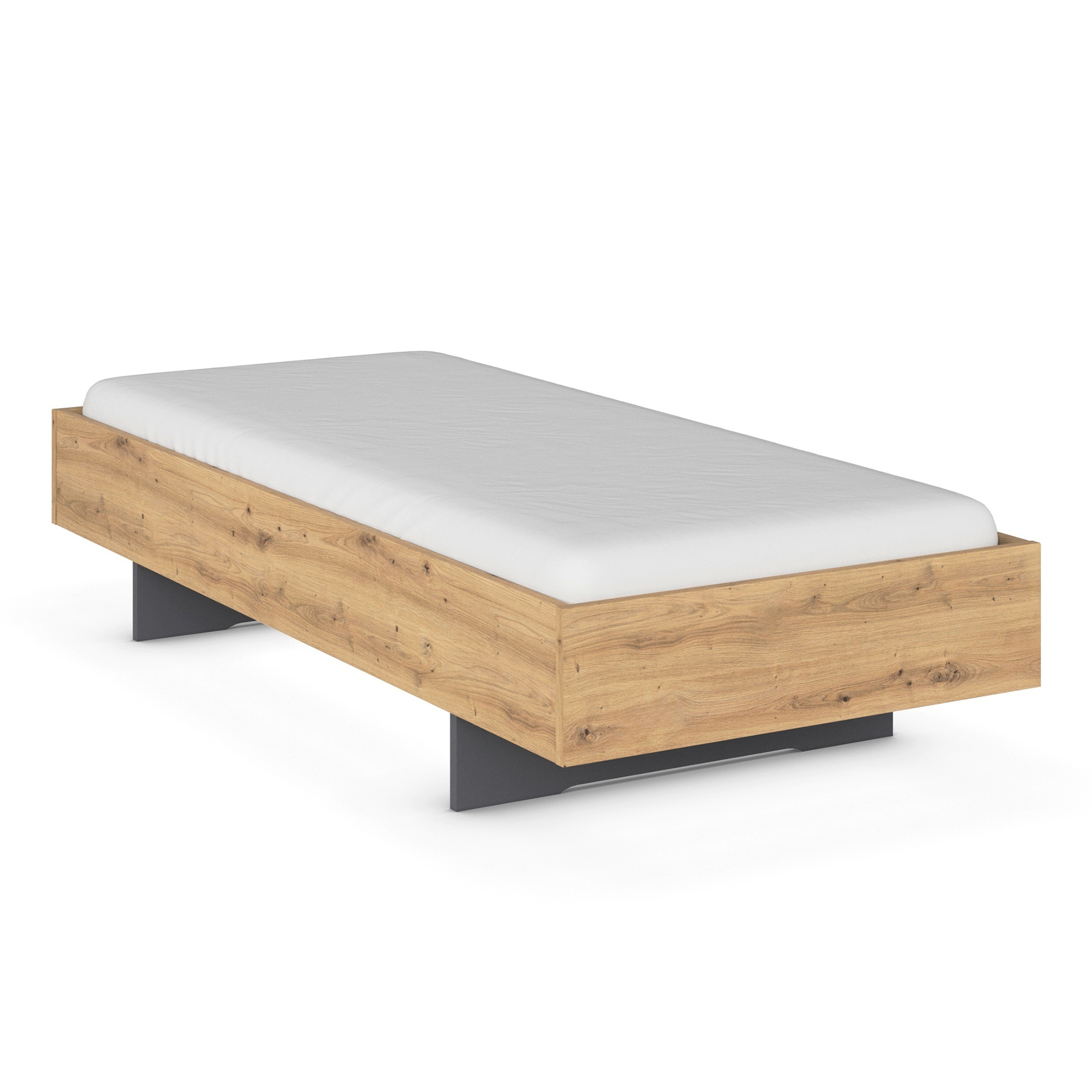Futonbett - Eiche Artisan - 90x200 cm