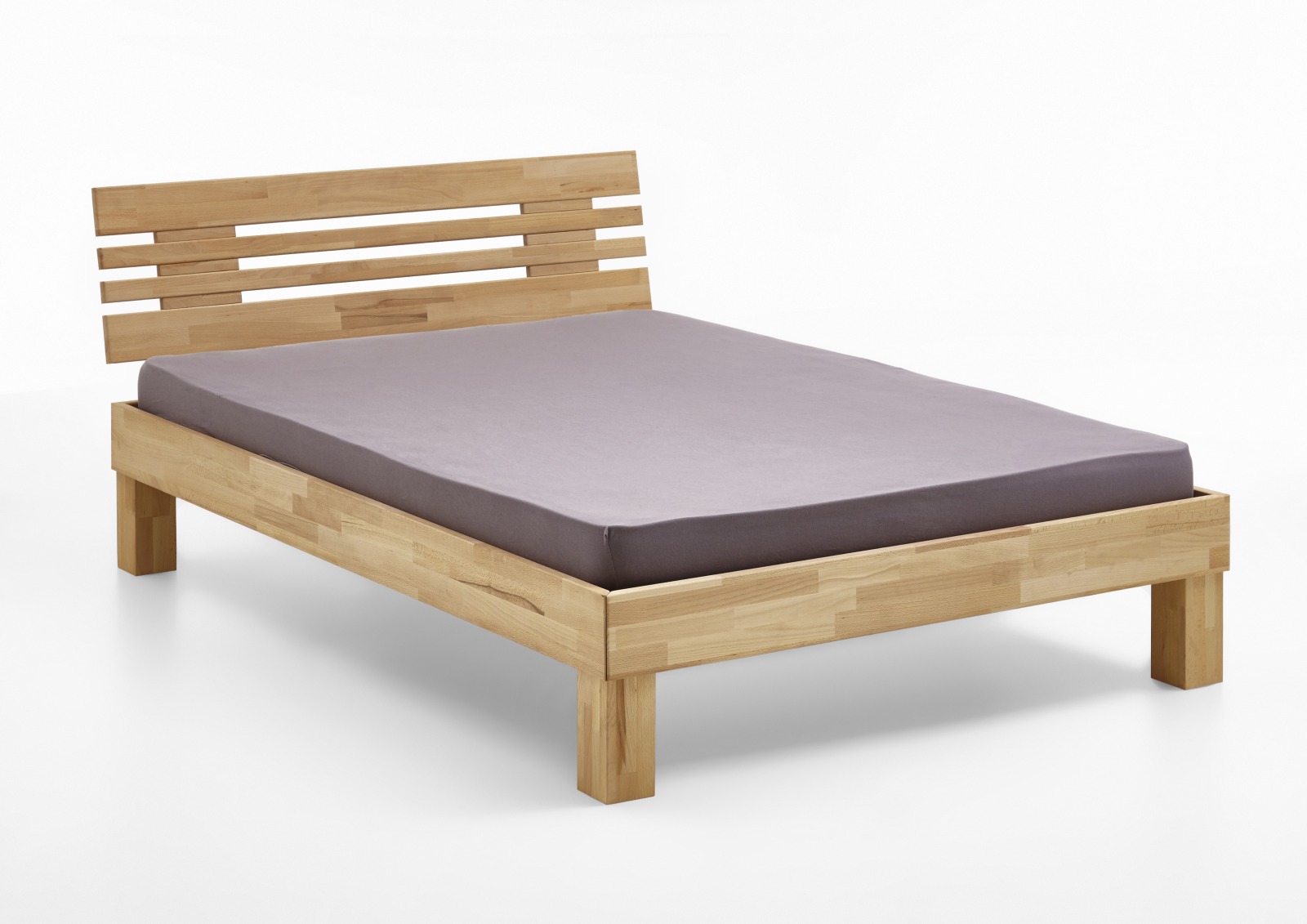 Futonbett - natur - Buche massiv - 180x200 cm