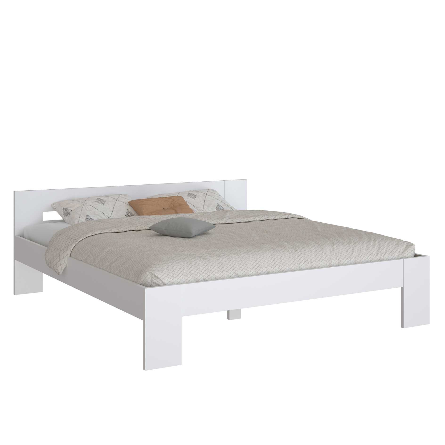 Futonbett - weiß - 180x200 cm