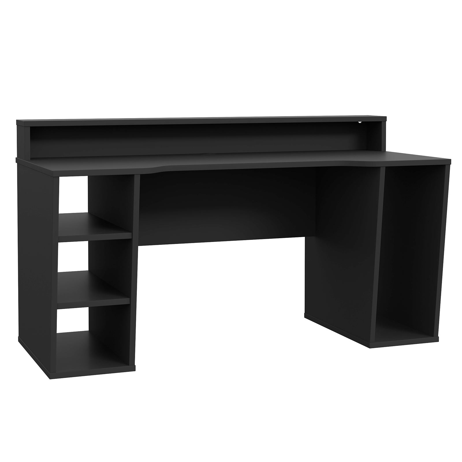 Gamer-Schreibtisch - schwarz matt - 160 cm
