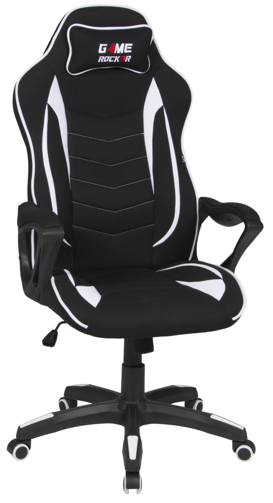 Gaming-Drehstuhl - schwarz-weiß - Wippmechanik