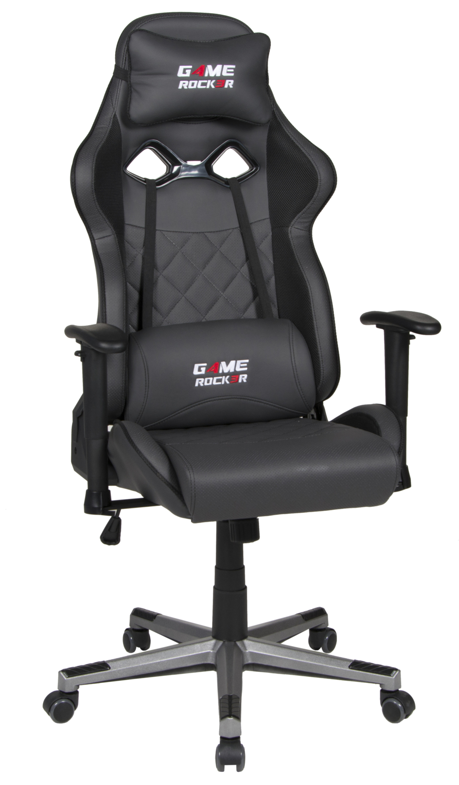 Gaming-Stuhl - anthrazit-schwarz - Wippfunktion - höhenverstellbar