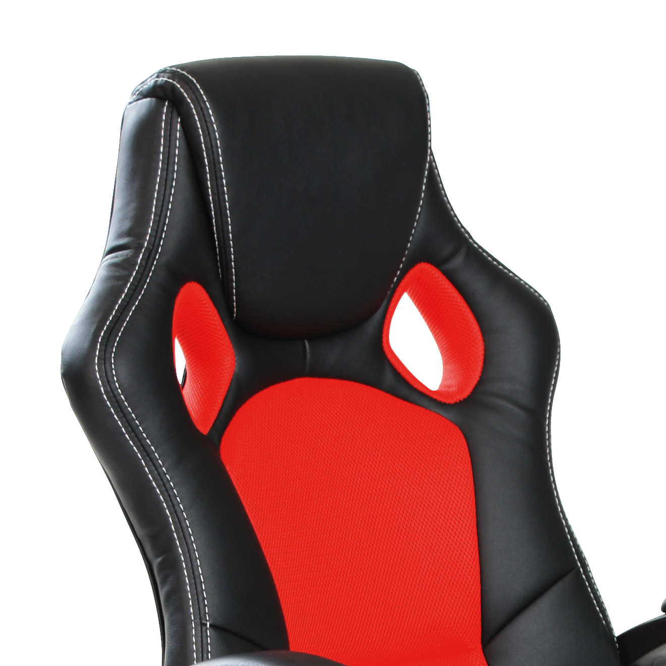 Gaming-Stuhl - schwarz-rot - Lederoptik