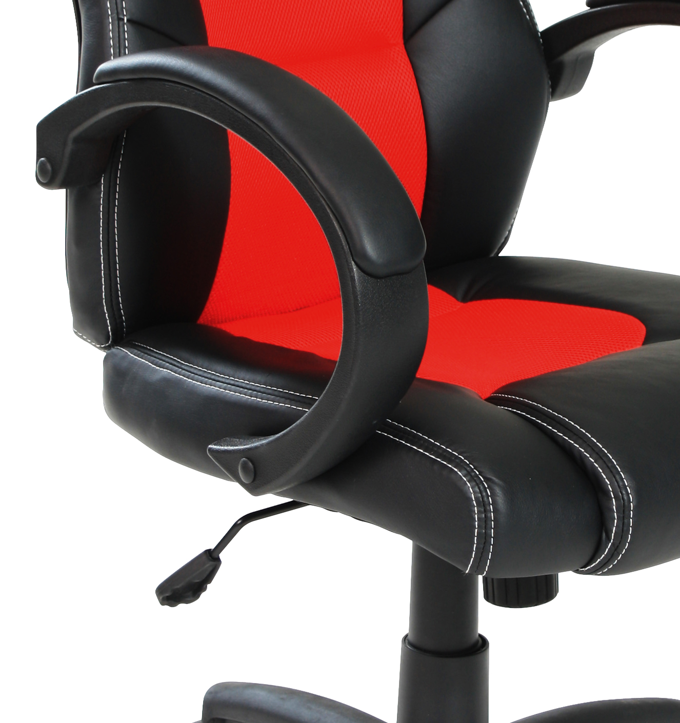 Gaming-Stuhl - schwarz-rot - Lederoptik