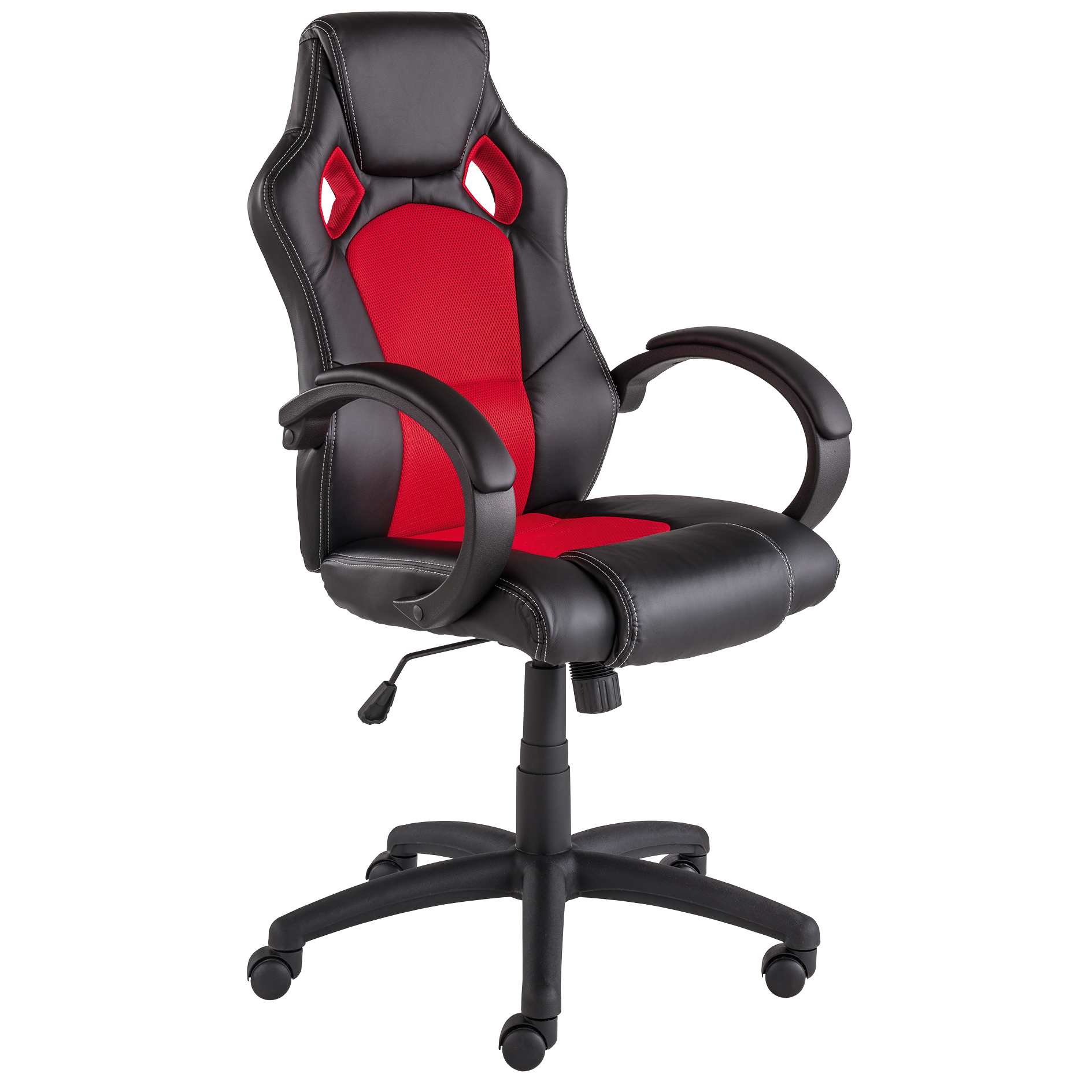 Gaming-Stuhl - schwarz-rot - Lederoptik