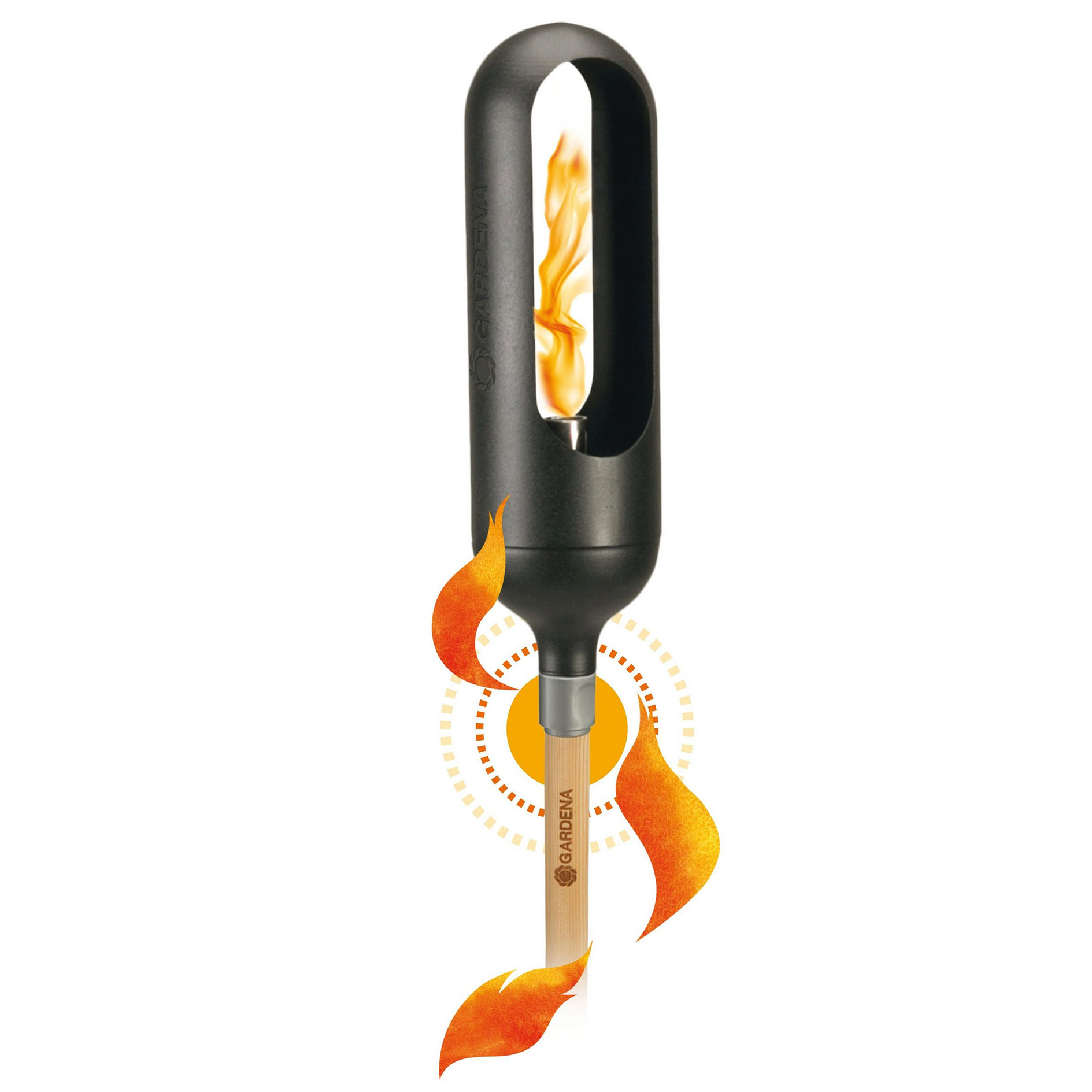 GARDENA ClickUp! Gartenfackel - schwarz