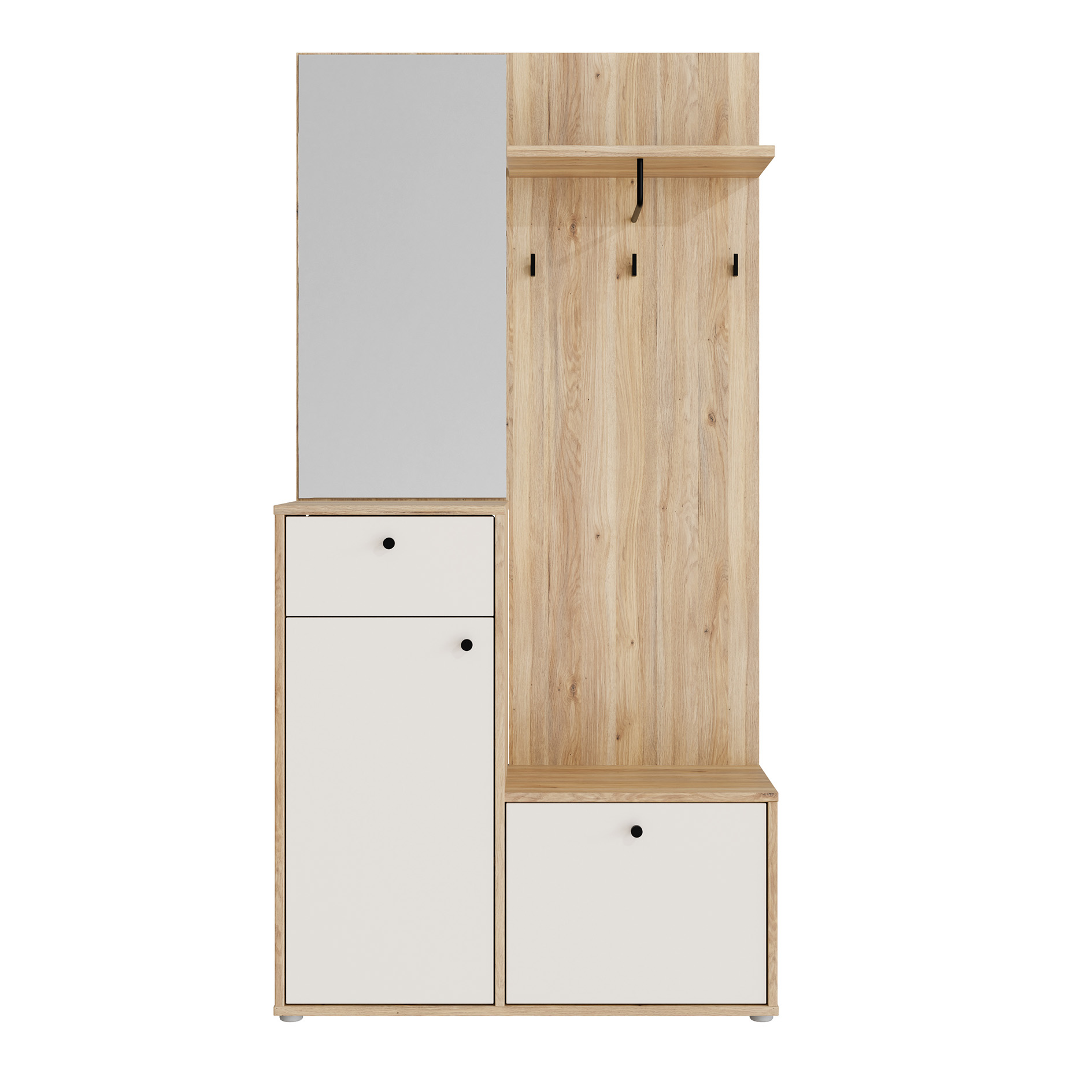 Garderobe - sandfarben - Mauvella Eiche - 96 cm breit
