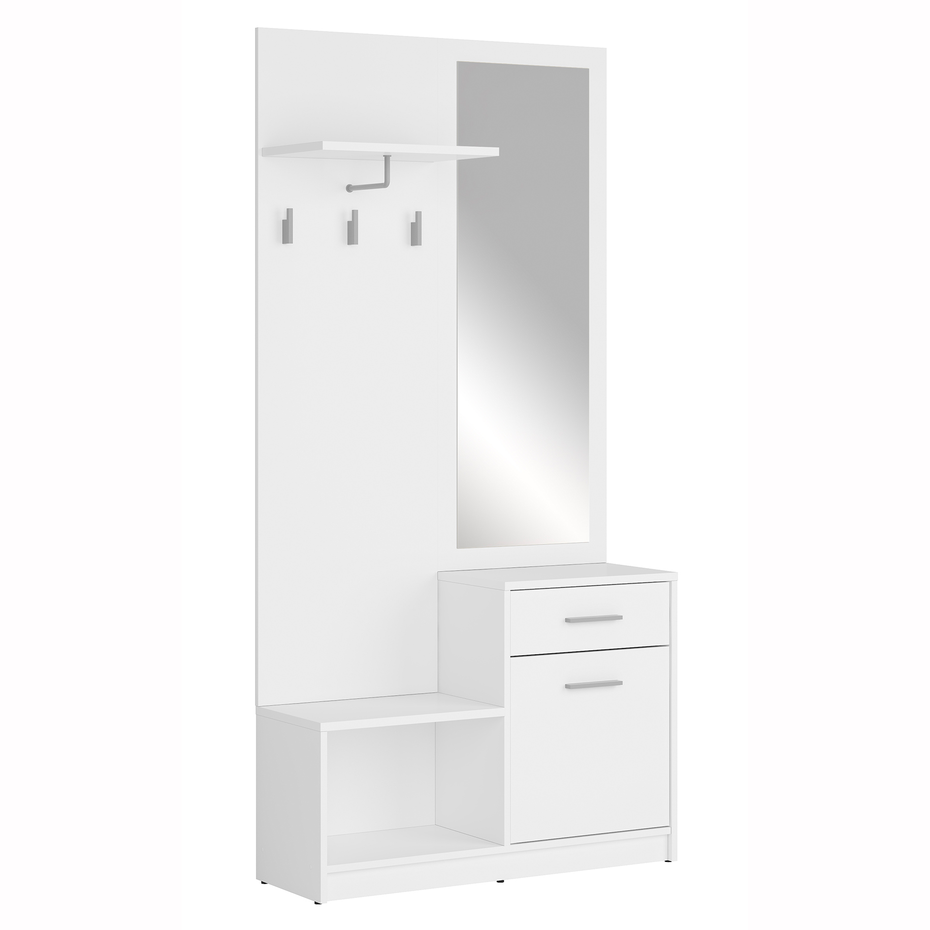 Garderobe - weiß matt - 186 cm