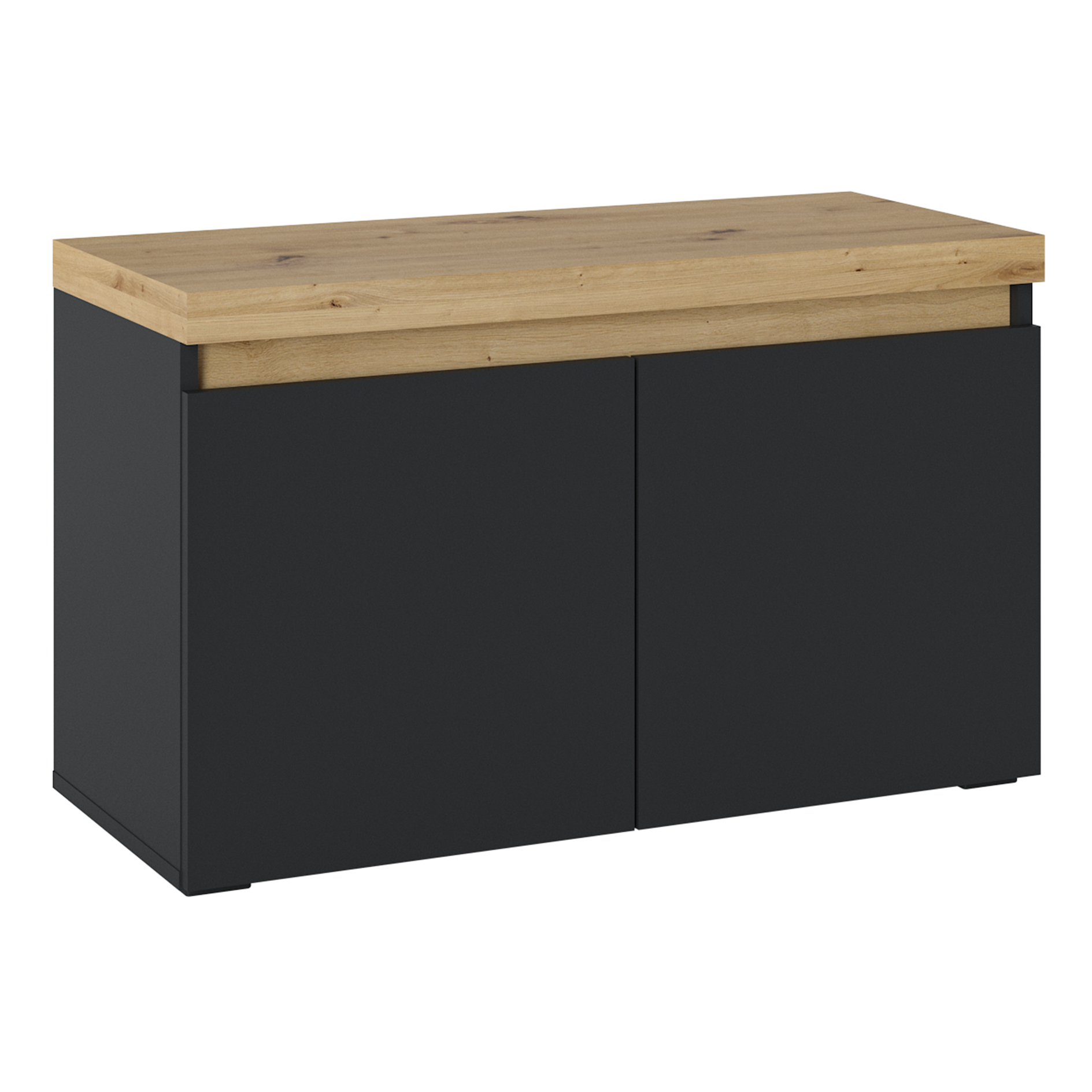 Garderobenbank - anthrazit - Artisan Eiche - 85 cm