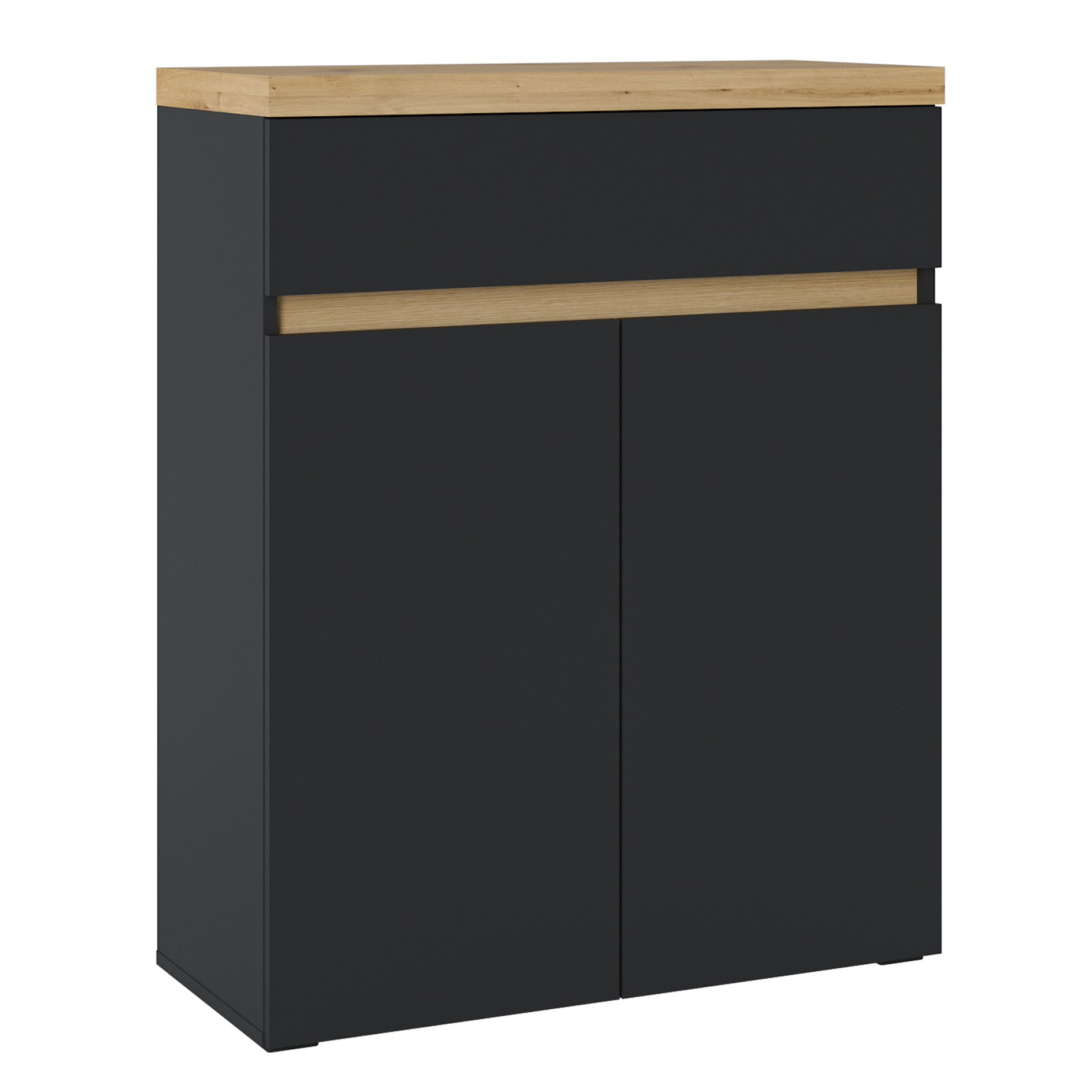 Garderobenkommode - anthrazit - Artisan Eiche - 85 cm