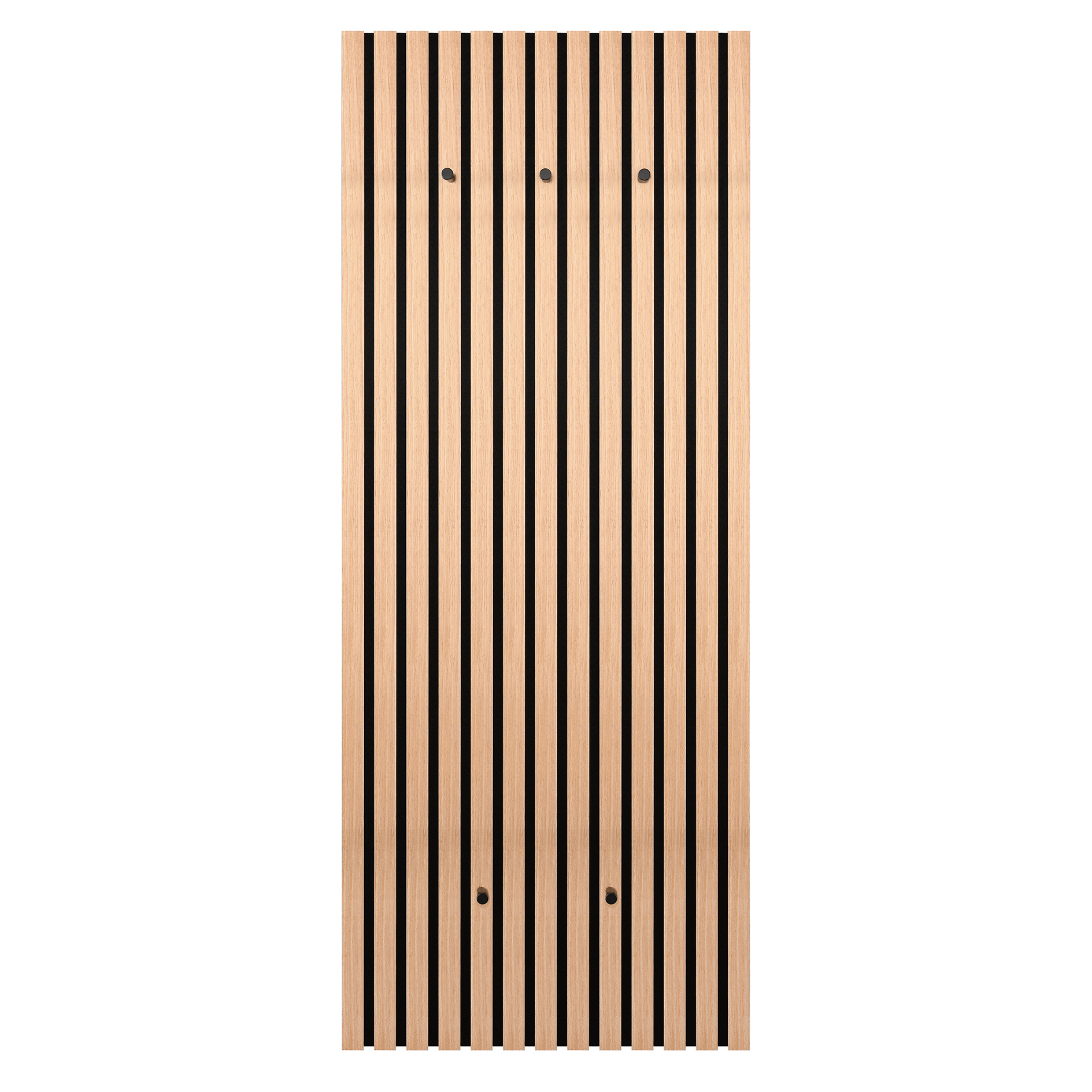 Garderobenpaneel - Artisan Eiche - schwarz - Akustikpaneel-Optik - 50x125 cm