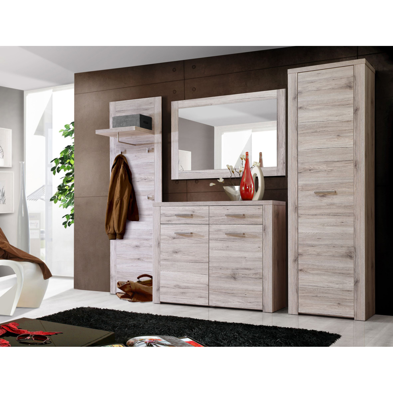 Garderobenpaneel - Sandeiche - 62 cm breit