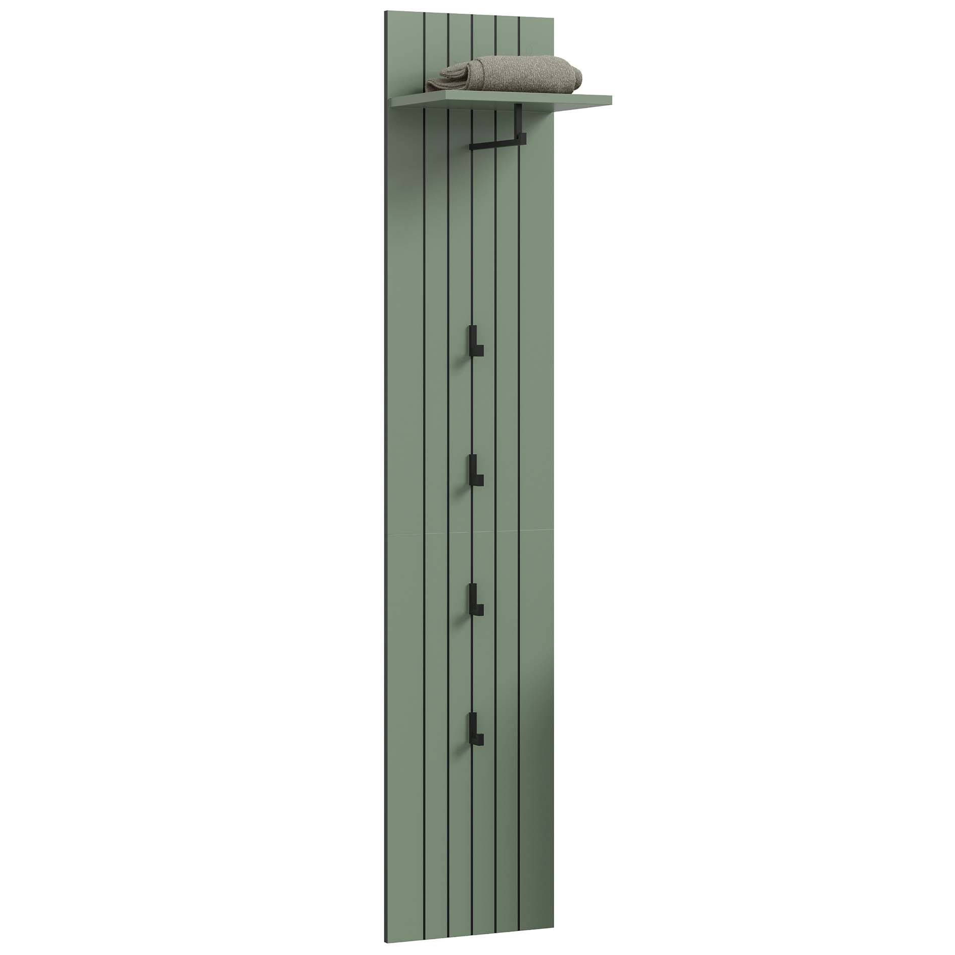 Garderobenpaneel STATION - Smoke Green - 31 cm breit