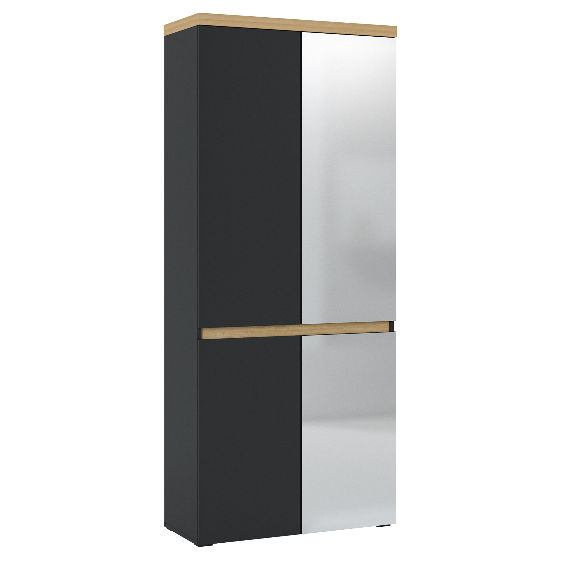 Garderobenschrank - anthrazit - Artisan Eiche - 85 cm