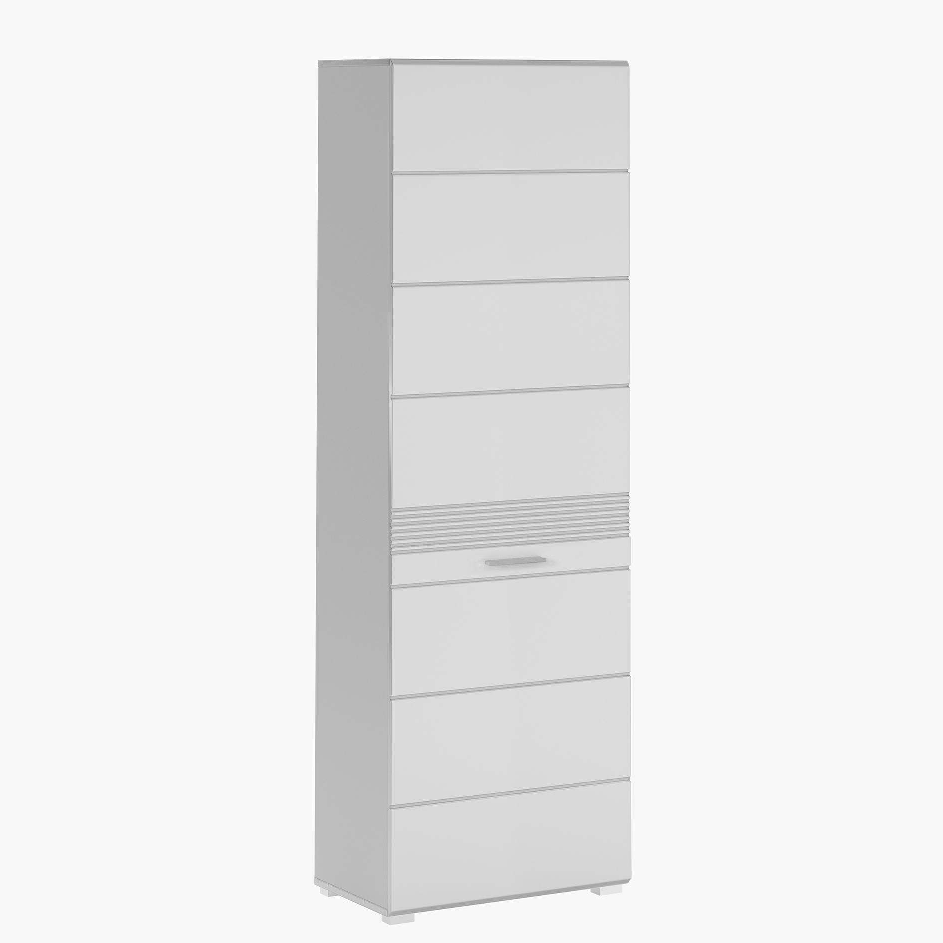 Garderobenschrank LINUS - weiß Hochglanz - 55 cm