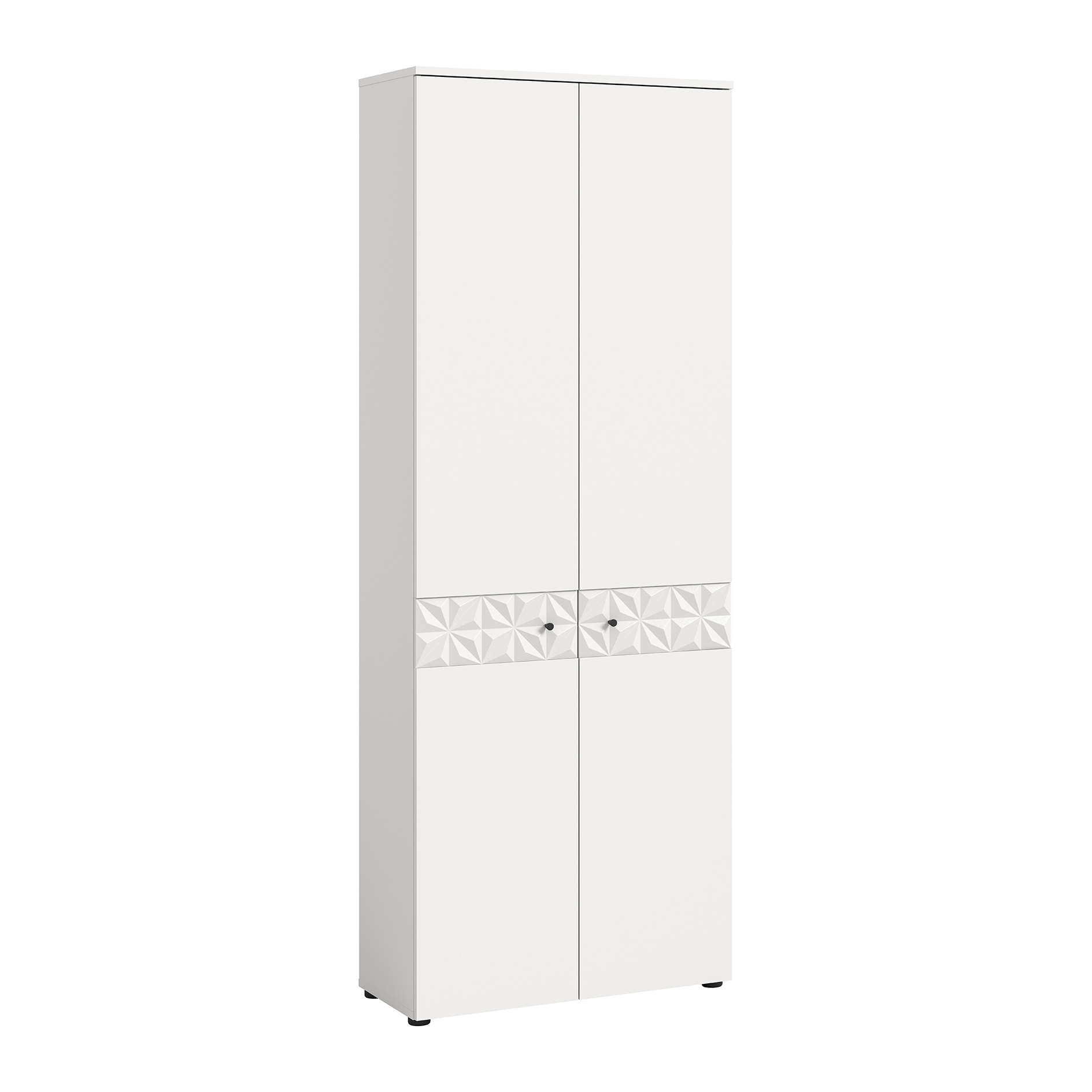Garderobenschrank PRISMA - weiß - 70 cm breit
