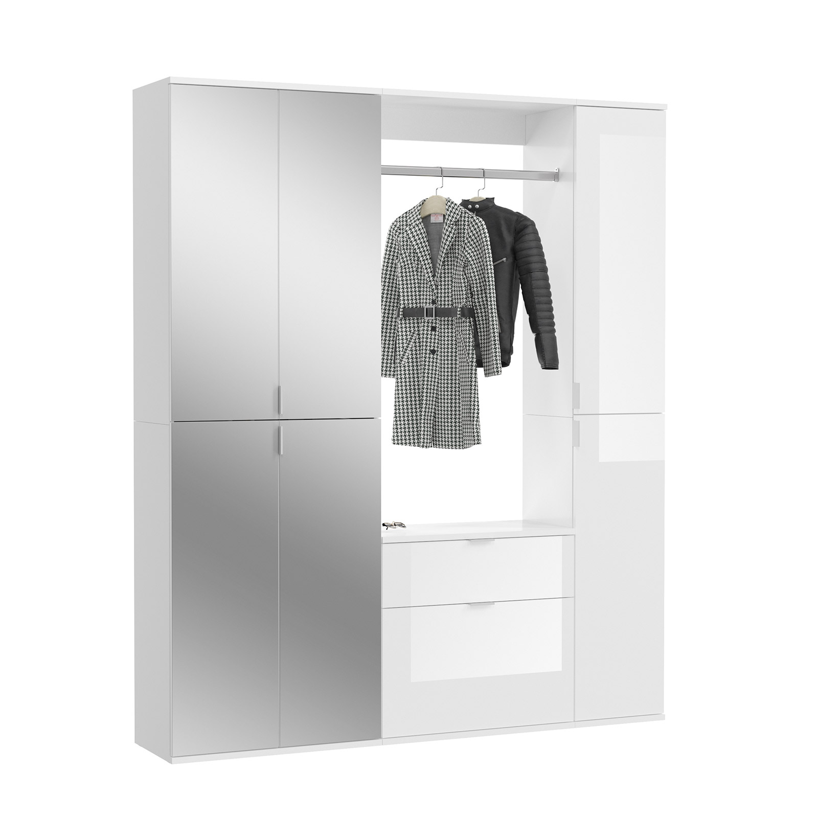 Garderobenschrank PROJEKT X - weiß - 30 cm breit