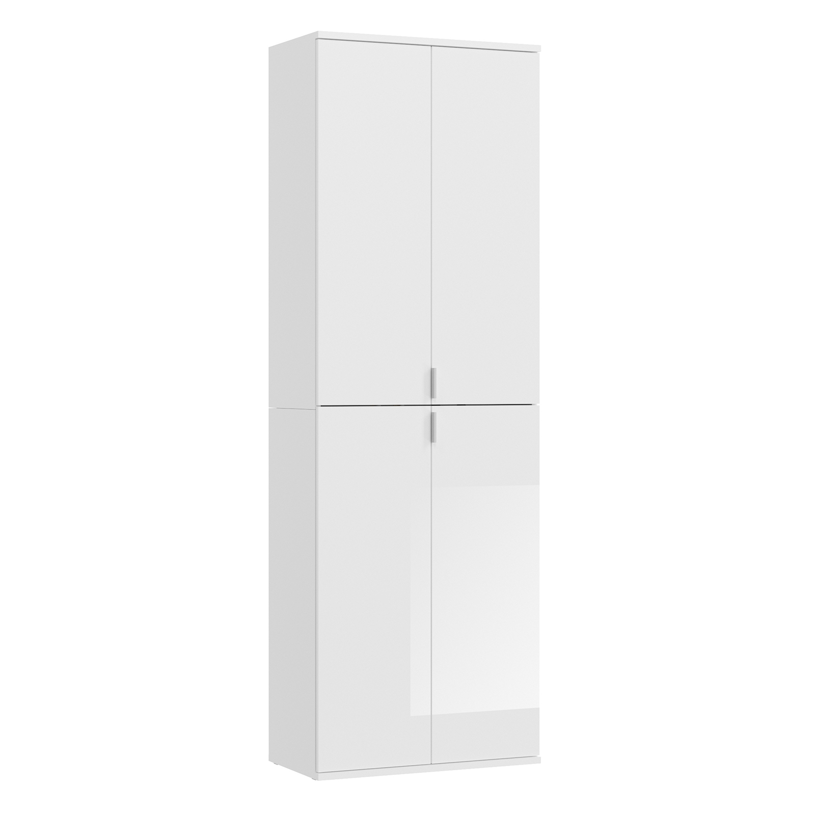 Garderobenschrank PROJEKT X - weiß Hochglanz - 63 cm breit