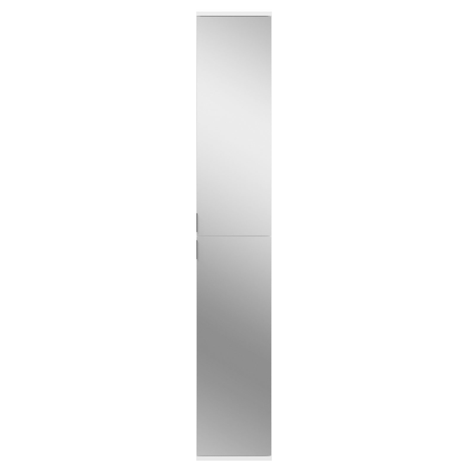 Garderobenschrank PROJEKT X - weiß - mit Spiegel - 30 cm breit