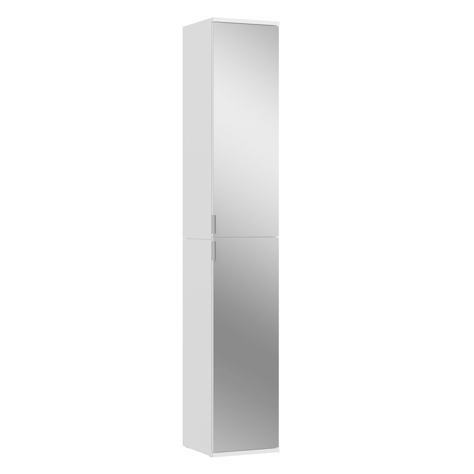 Garderobenschrank PROJEKT X - weiß - mit Spiegel - 30 cm breit