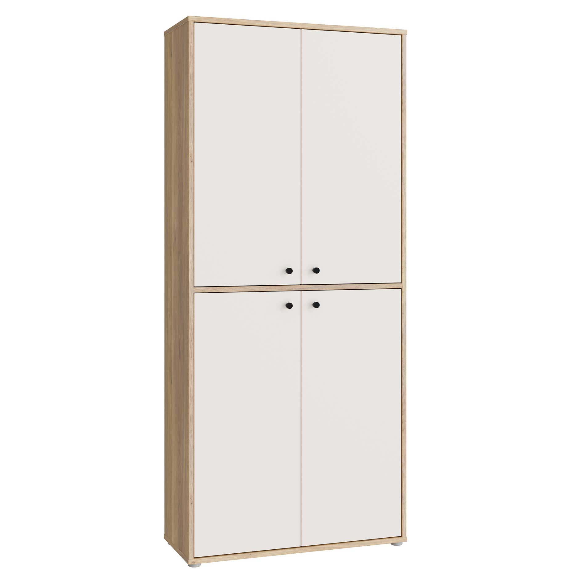 Garderobenschrank - sand - Mauvella Eiche - 4 Türen - ein Schubkasten - 120 cm