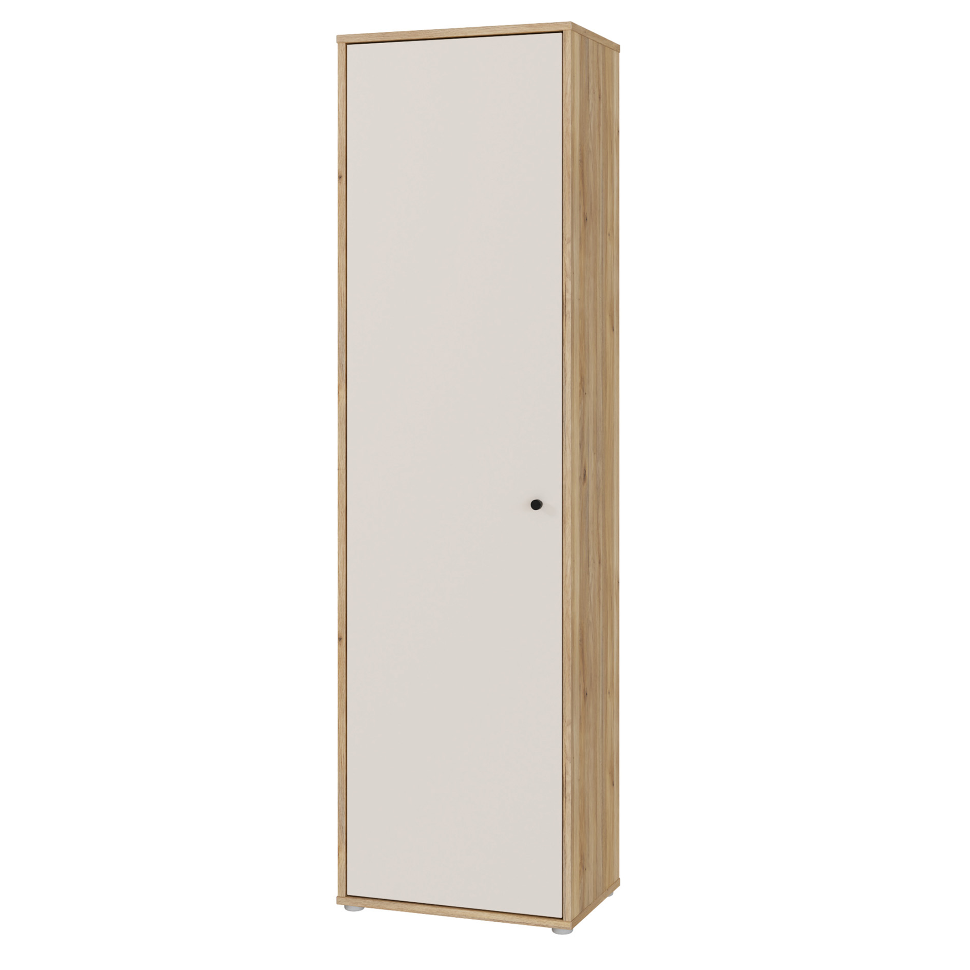 Garderobenschrank - sandfarben - Mauvella Eiche - 54 cm breit
