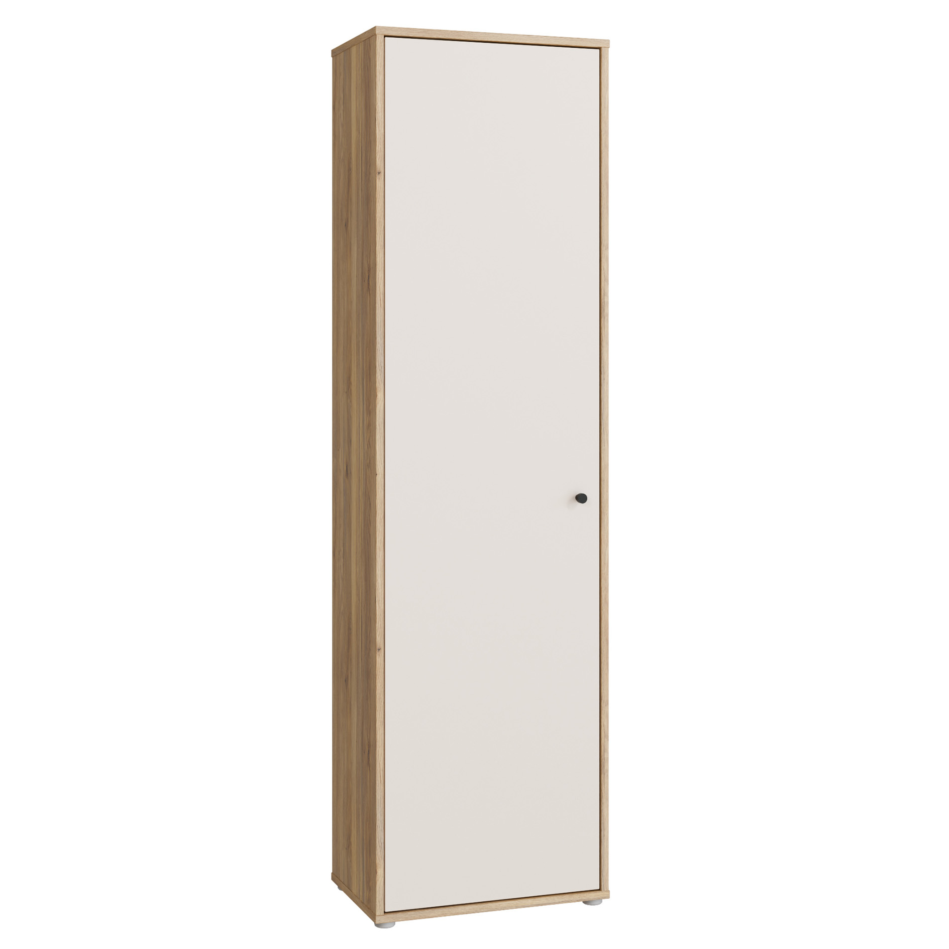 Garderobenschrank - sandfarben - Mauvella Eiche - 54 cm breit