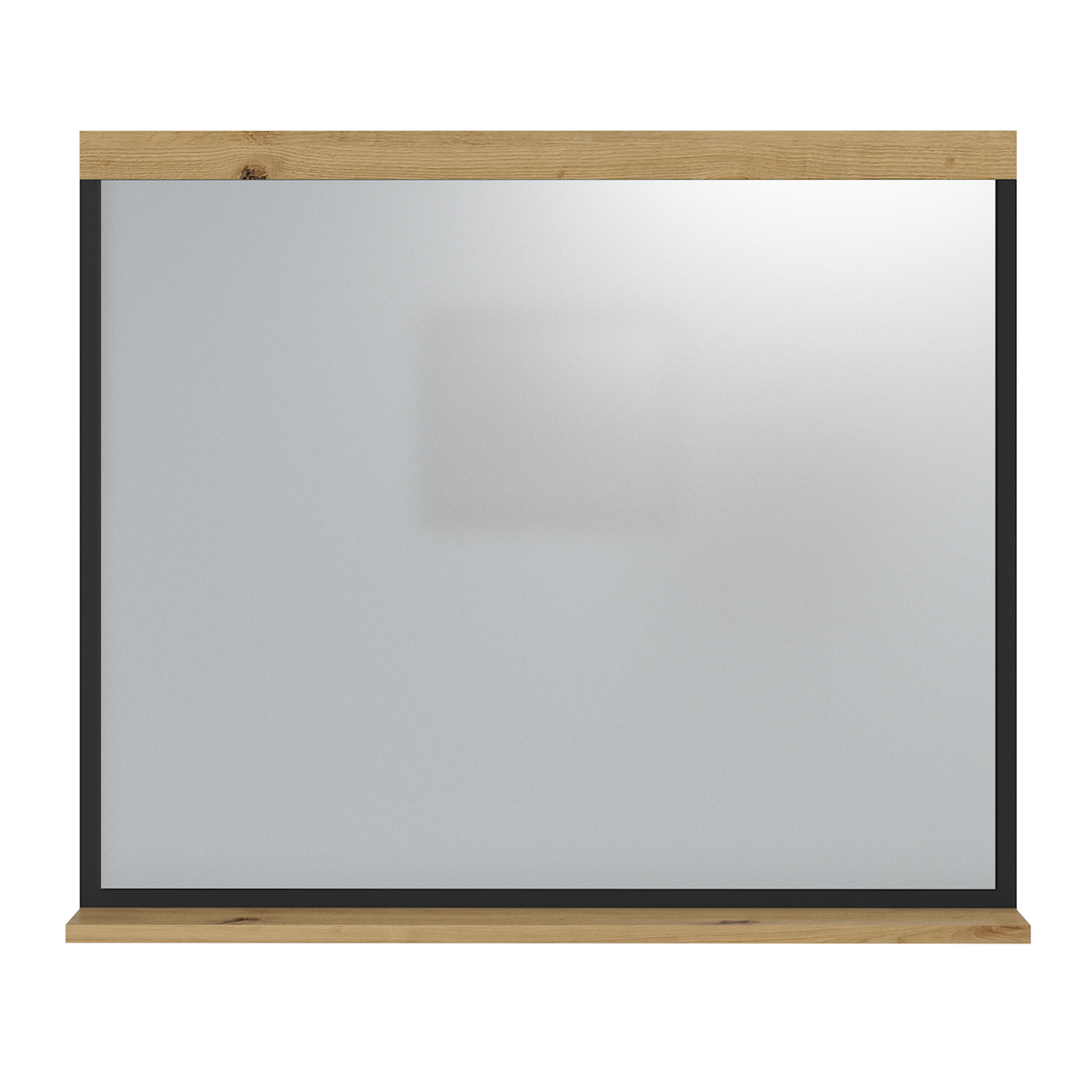Garderobenspiegel - anthrazit - Artisan Eiche - 85x72 cm