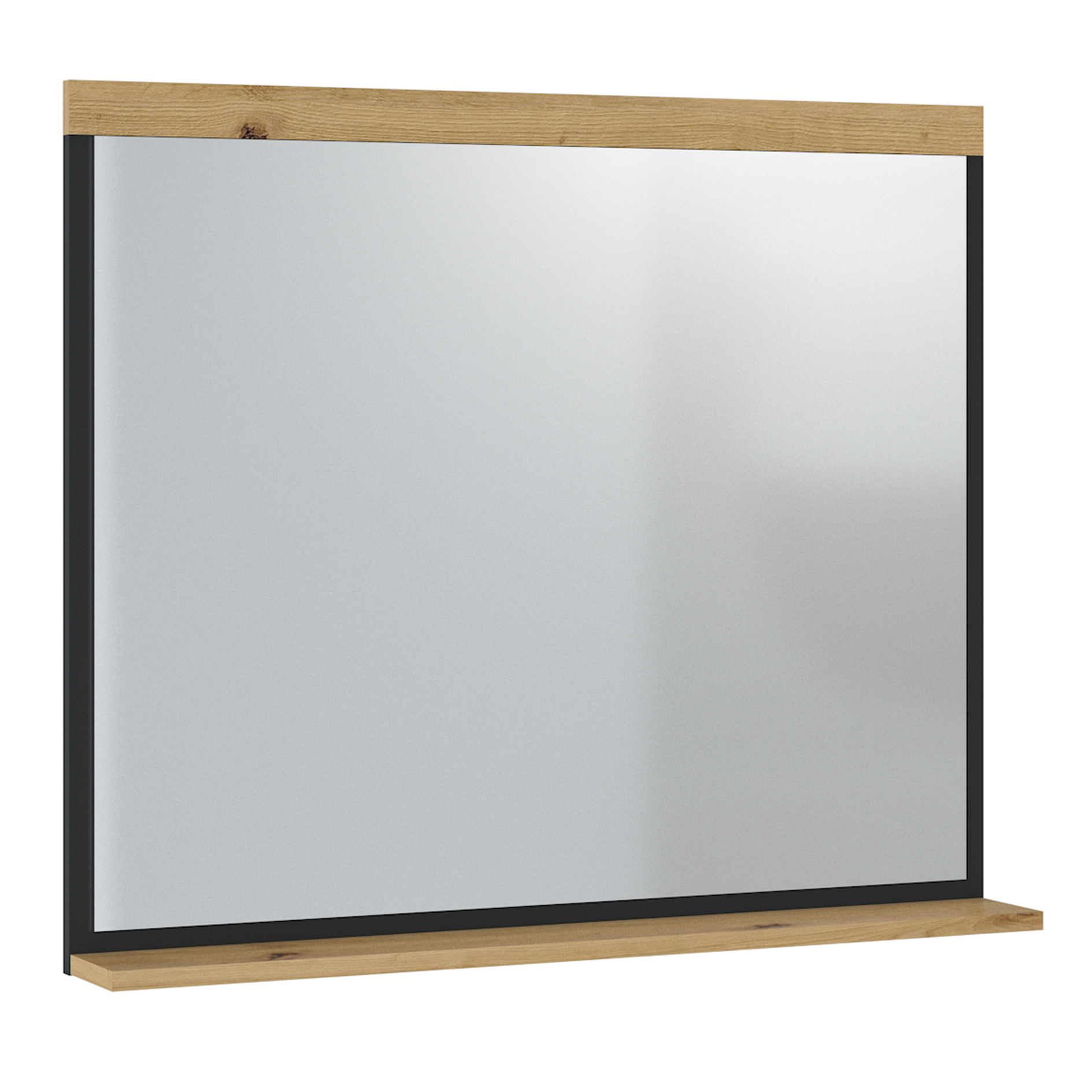 Garderobenspiegel - anthrazit - Artisan Eiche - 85x72 cm