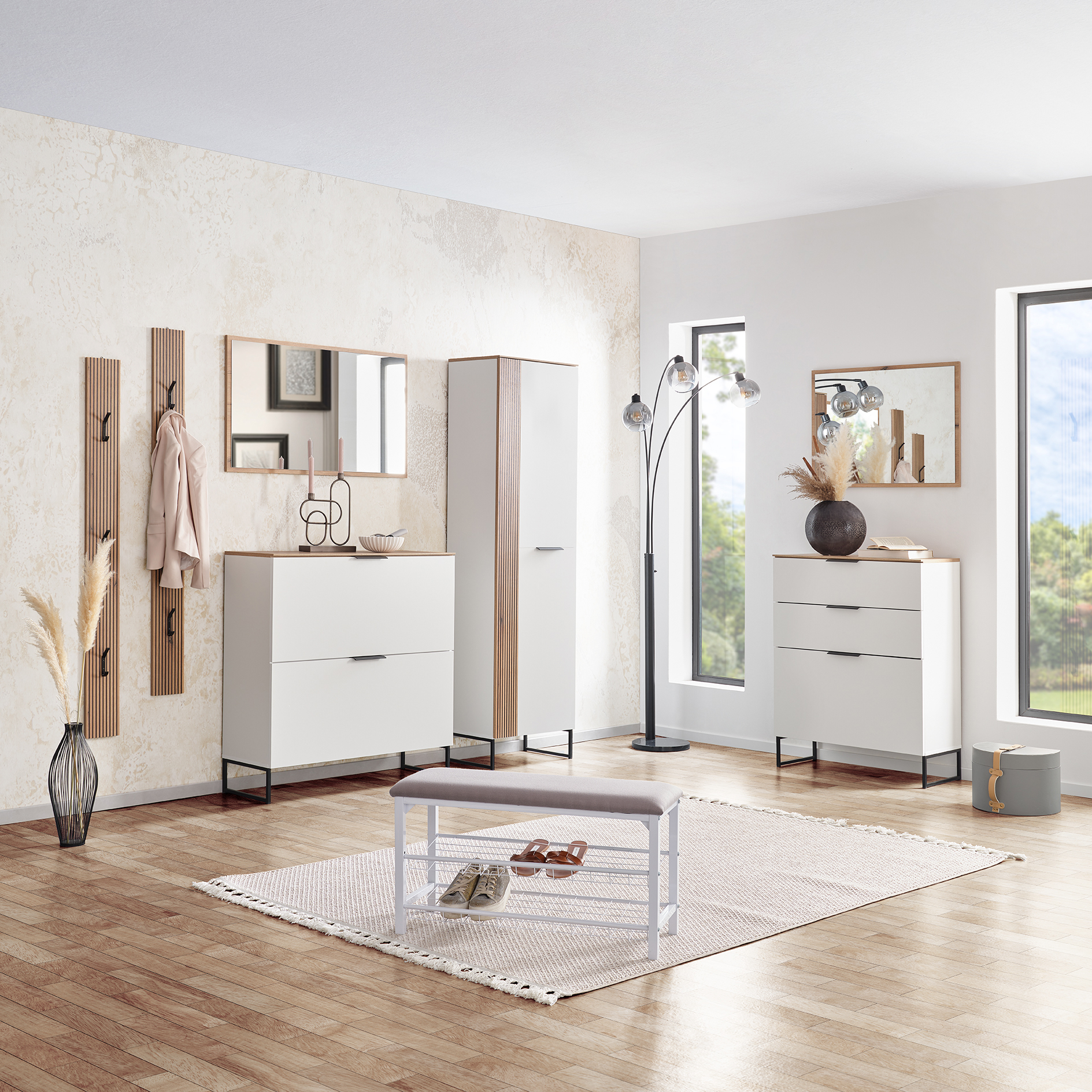 Garderobenspiegel - Coast Evoke Eiche - 100 cm breit