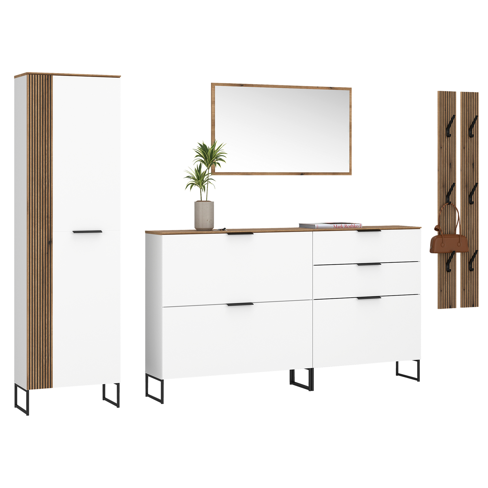 Garderobenspiegel - Coast Evoke Eiche - 100 cm breit