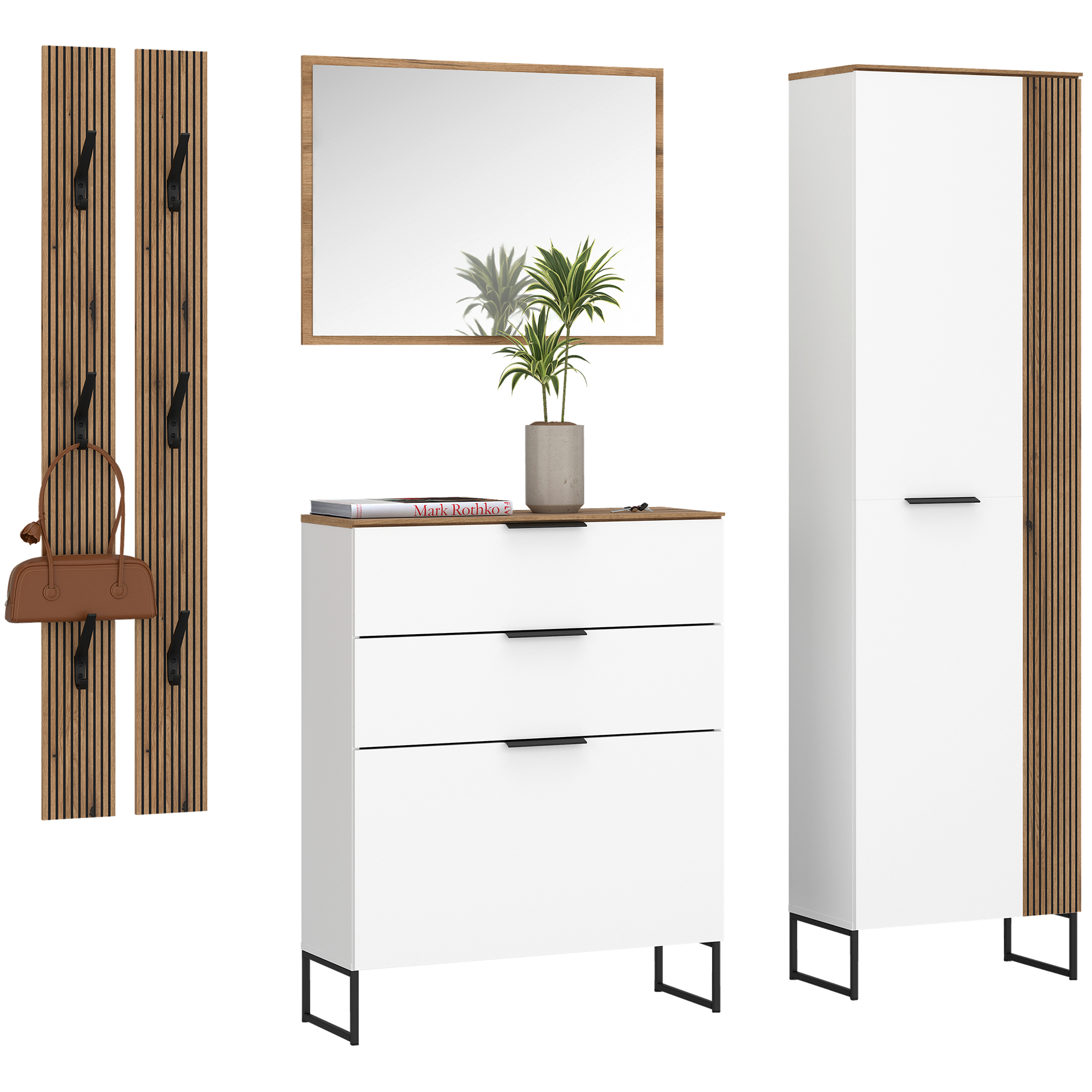 Garderobenspiegel - Coast Evoke Eiche - 80 cm breit