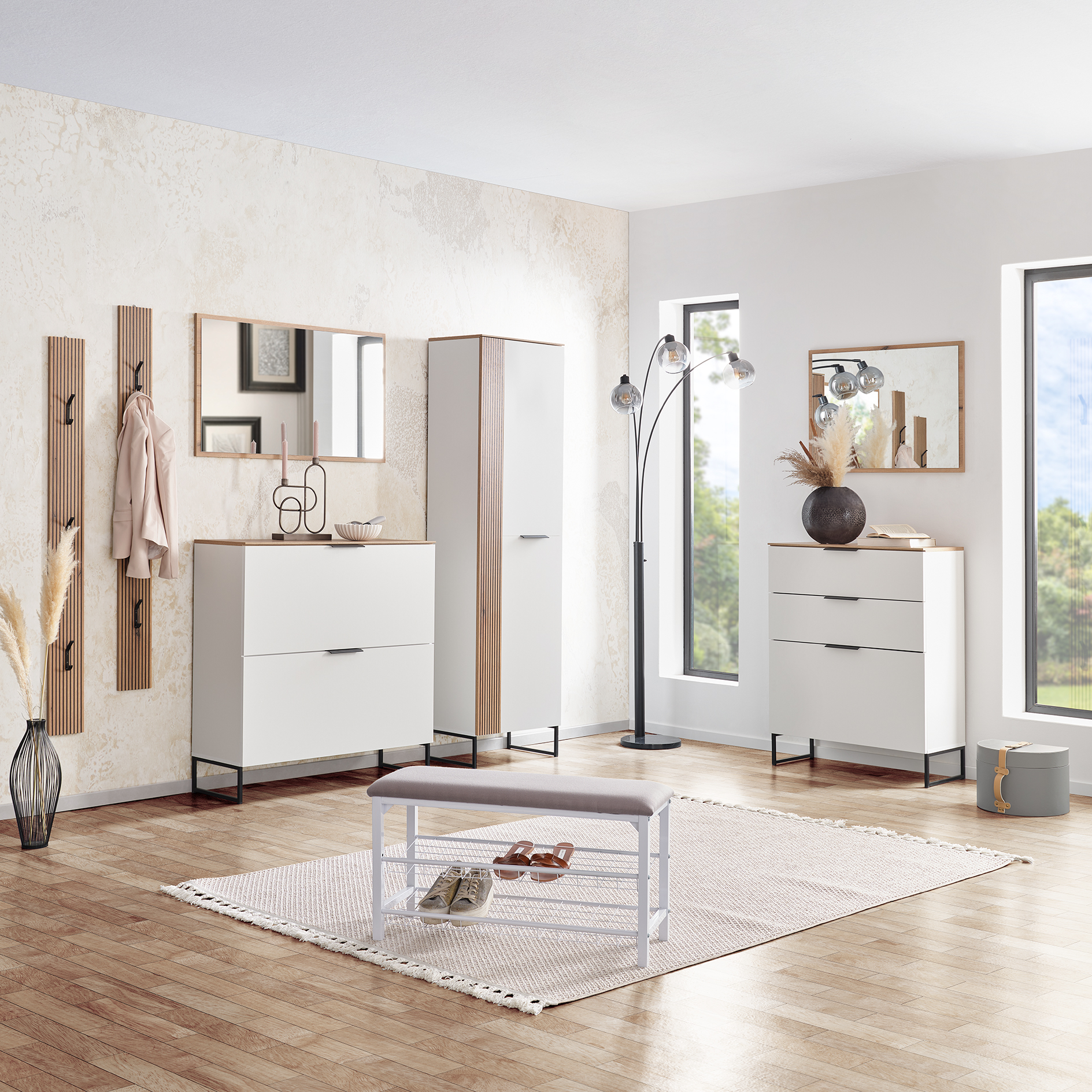 Garderobenspiegel - Coast Evoke Eiche - 80 cm breit