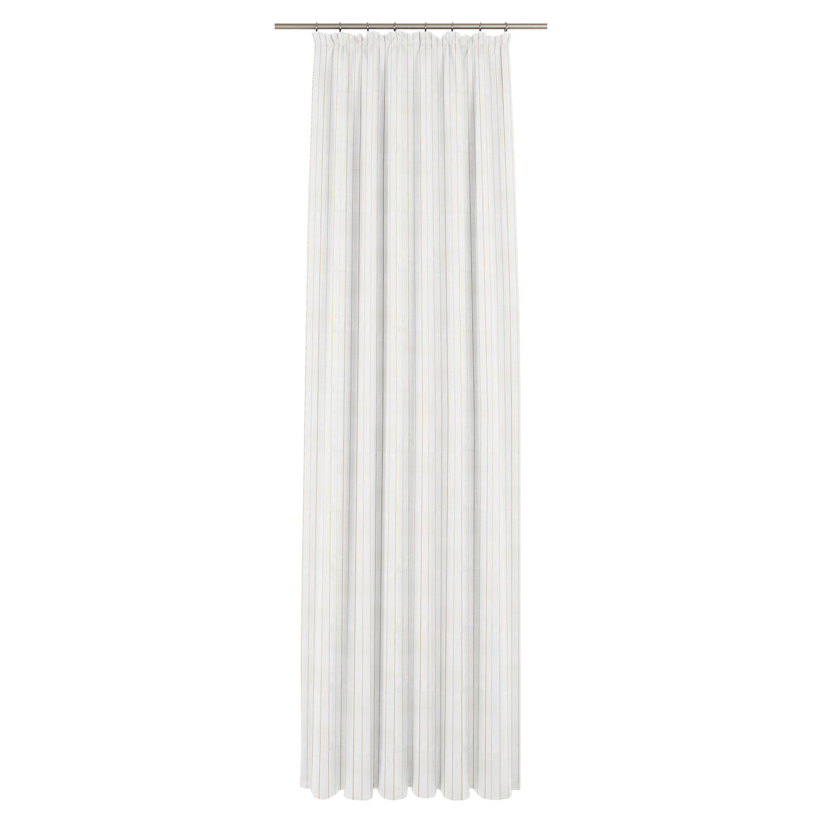 Gardine - Fertigstore - weiß-orange - Faltenband - 750x225 cm