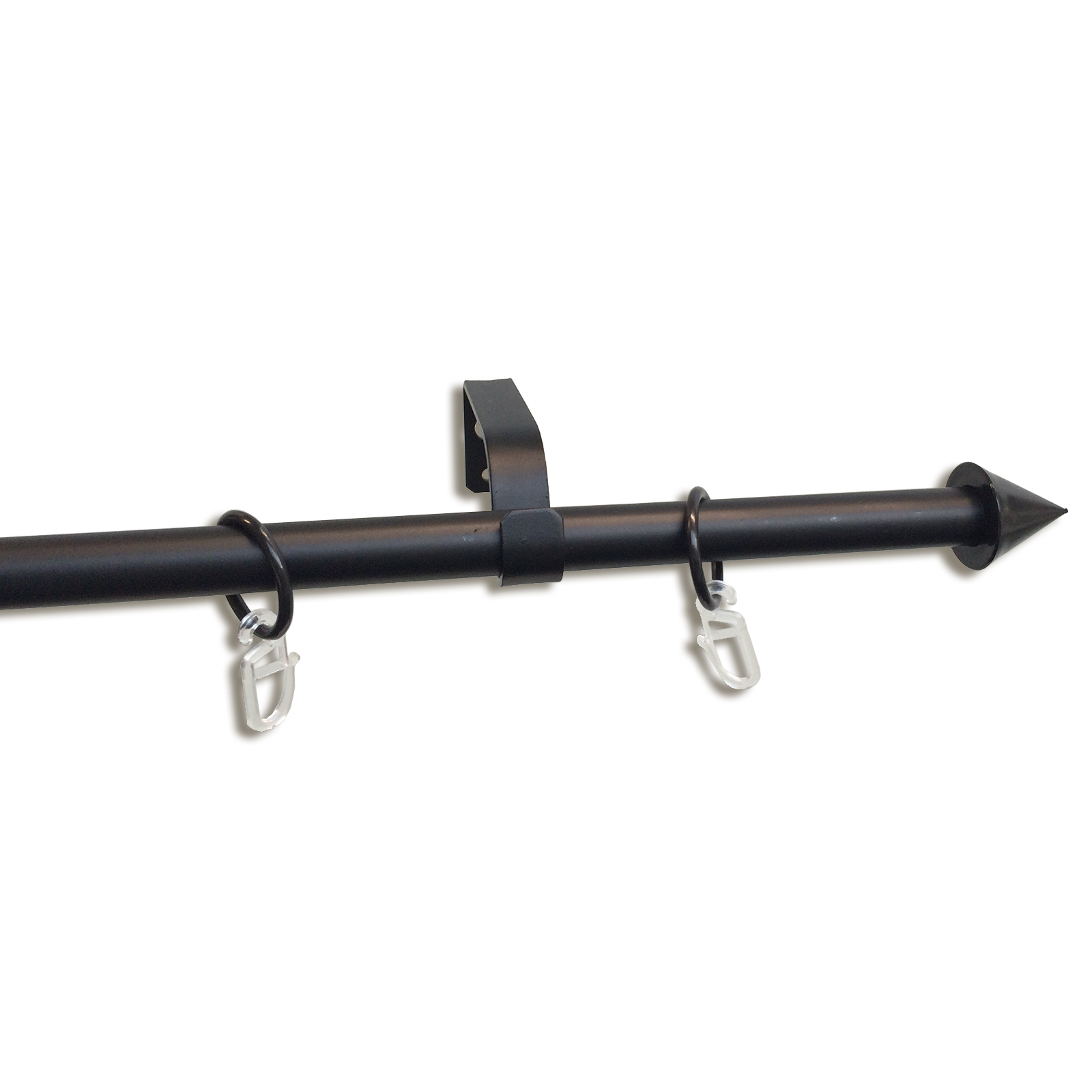 Gardinenstange - schwarz - ausziehbar - 120-180 cm